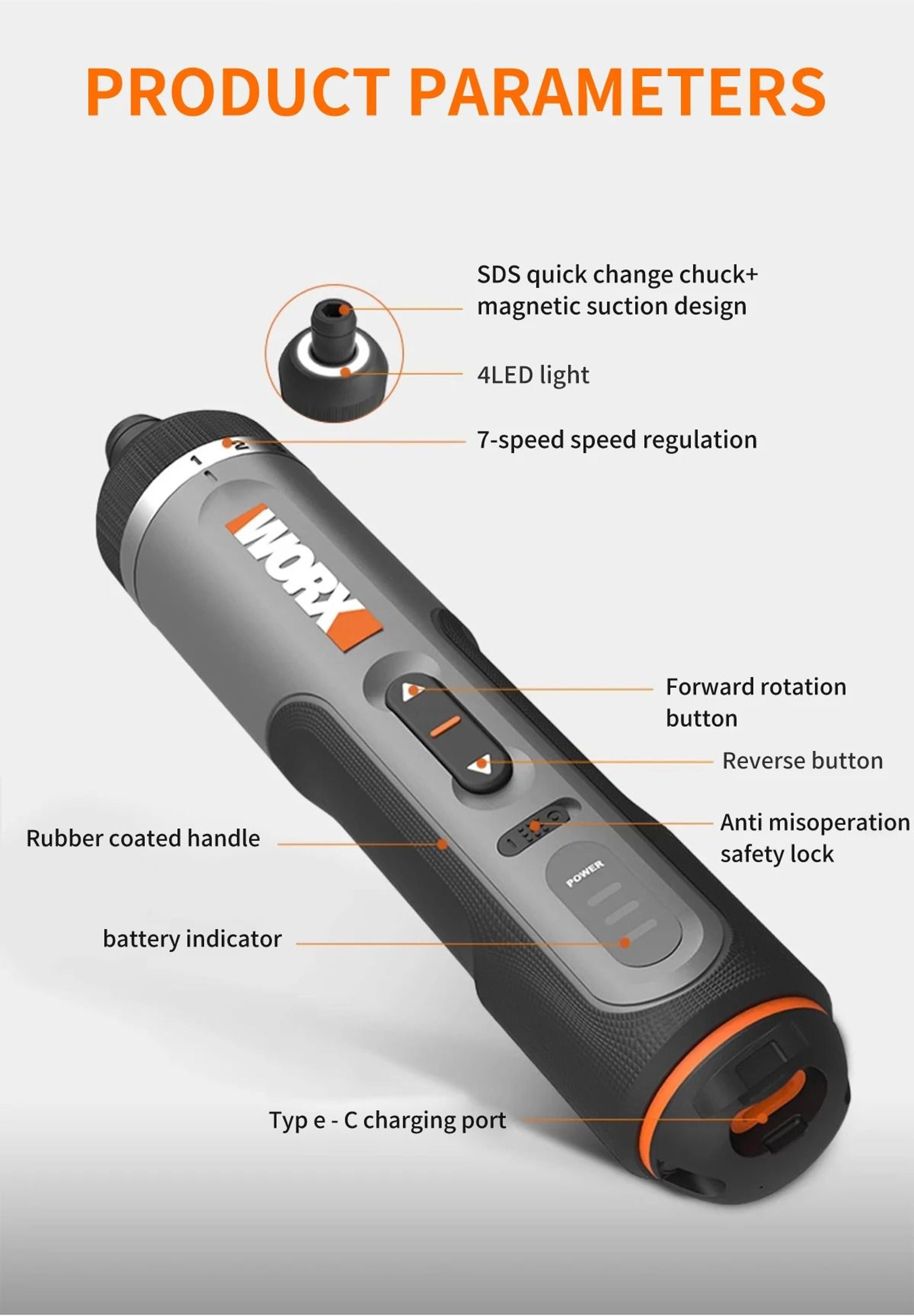 Smart Rechargeable Electric Screwdriver Kit With 30 Piece Bit Set 1