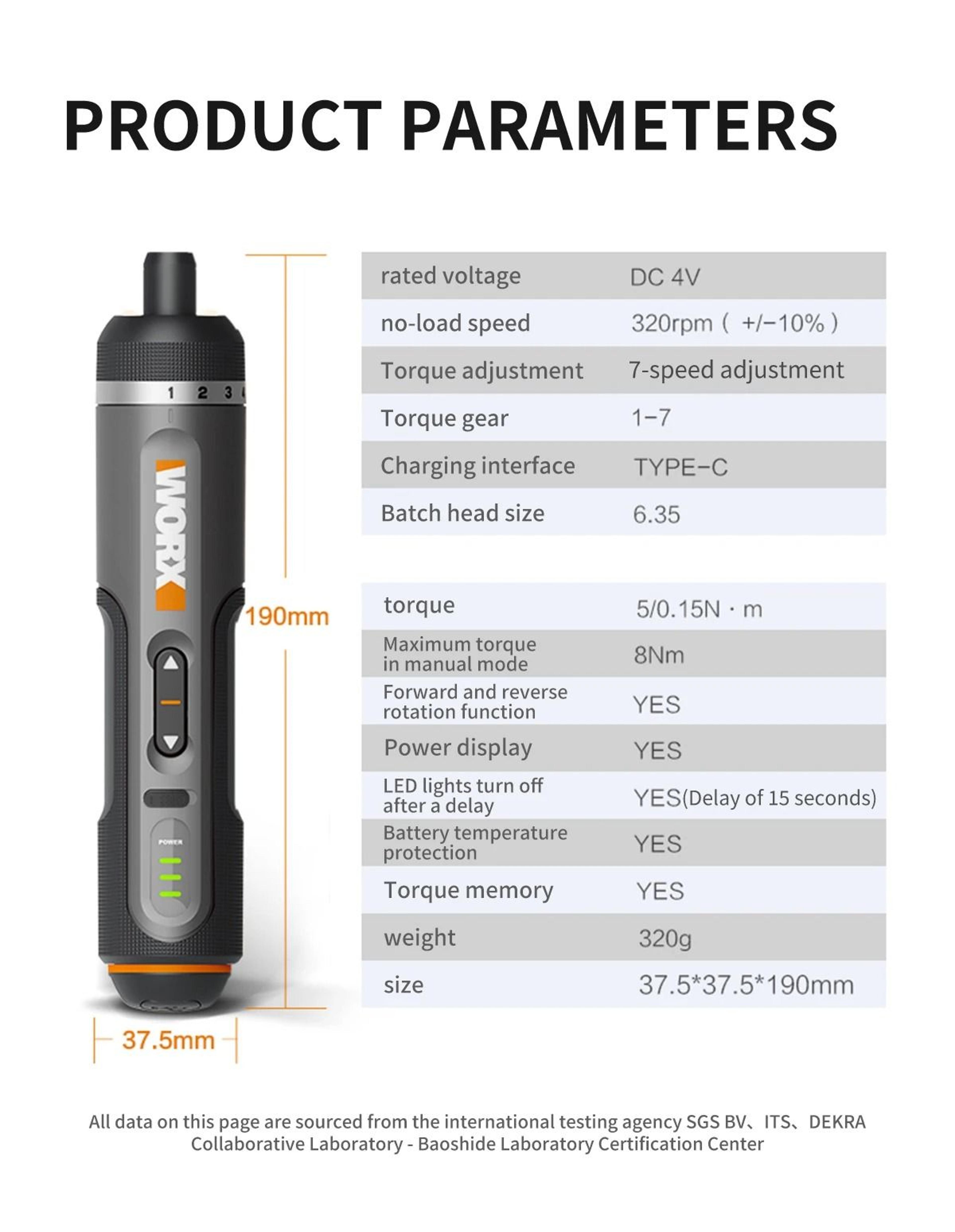 Smart Rechargeable Electric Screwdriver Kit With 30 Piece Bit Set 7
