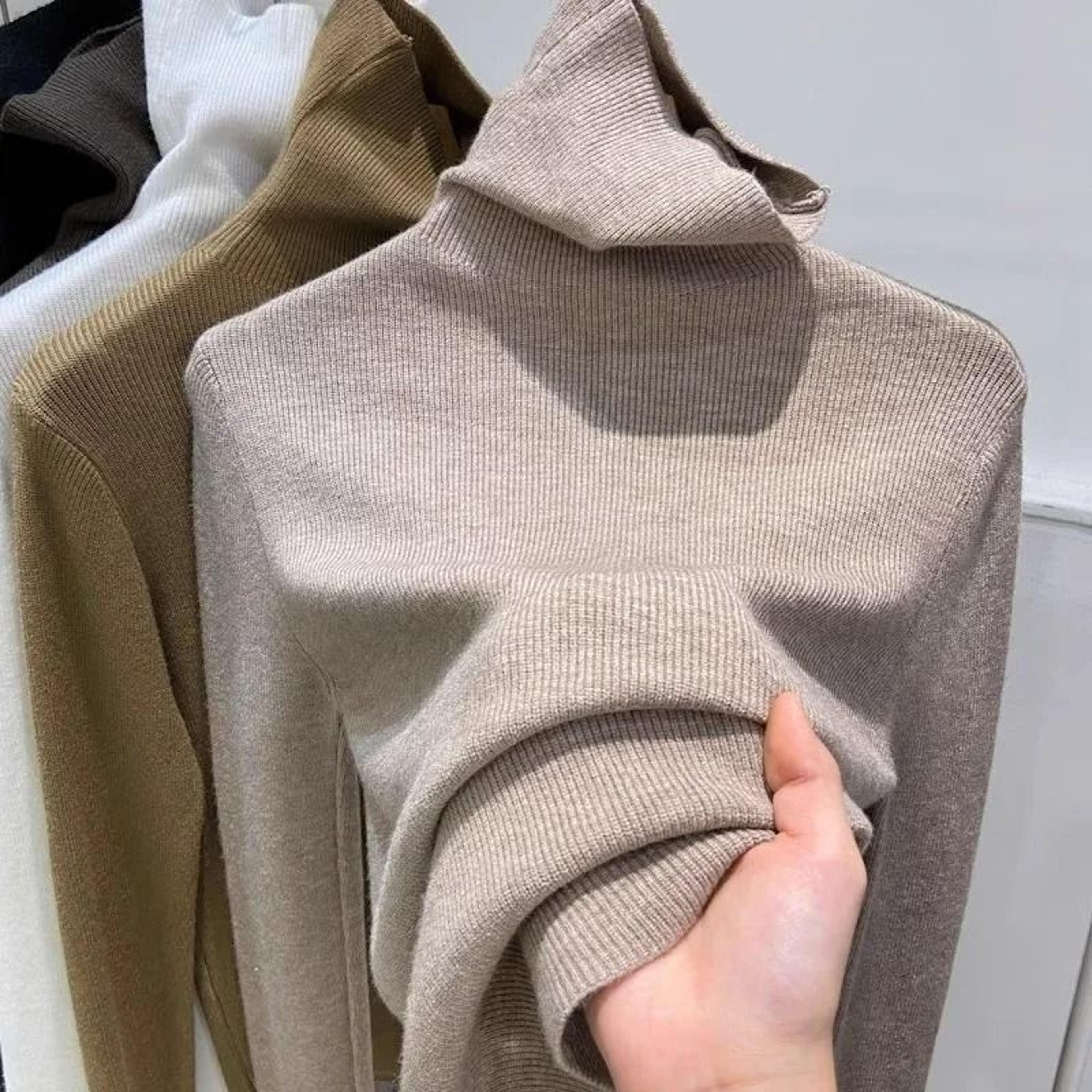 Womens Slim Fit Turtleneck Knitted Sweater For Autumn And Winter 9
