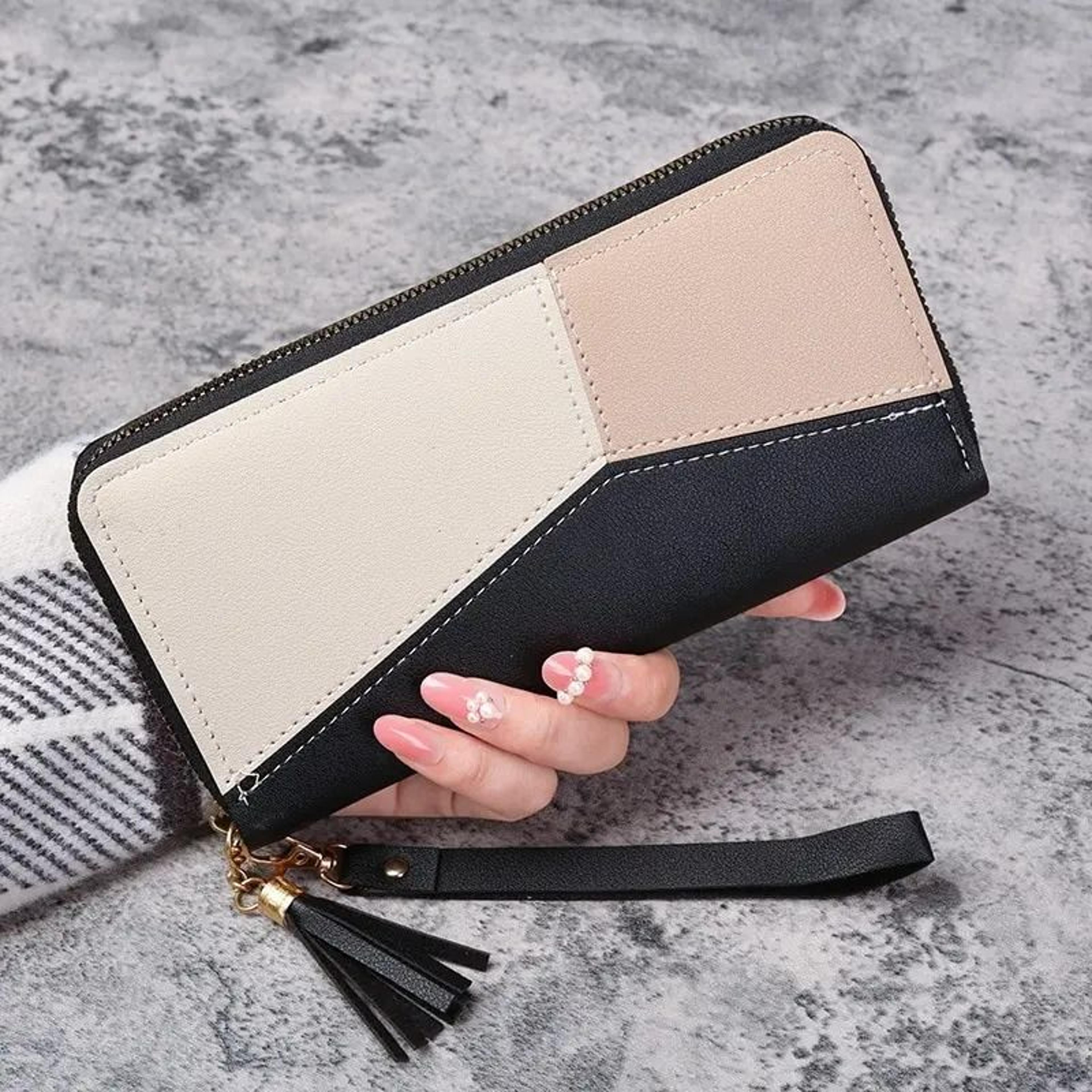 Womens Long Zip Wallet With Multiple Card Slots And Coin Pocket 0