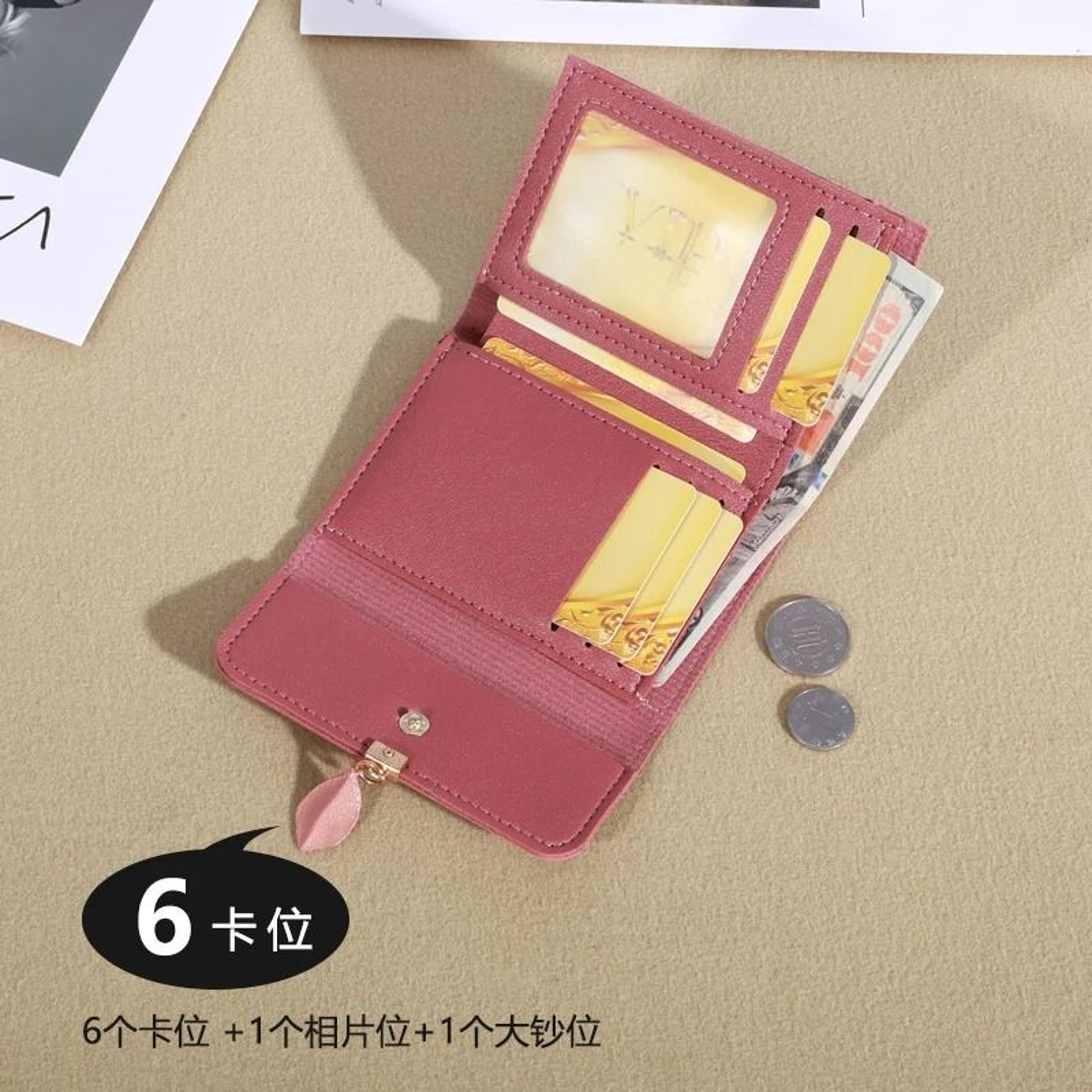 Womens Trifold Wallet With Coin Pocket And Card Holder 1