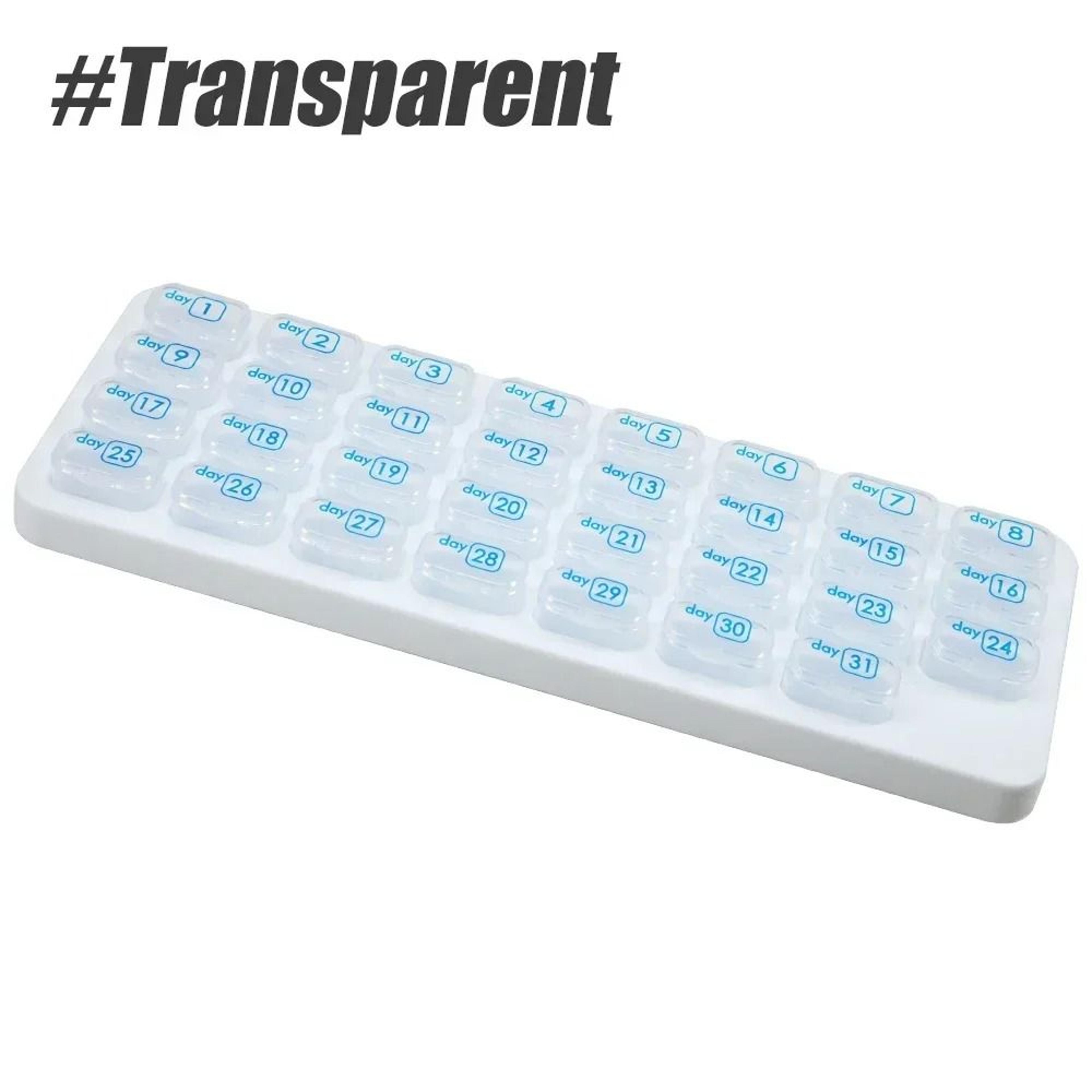 Monthly Medicine Organizer With Removable Daily Compartments 7