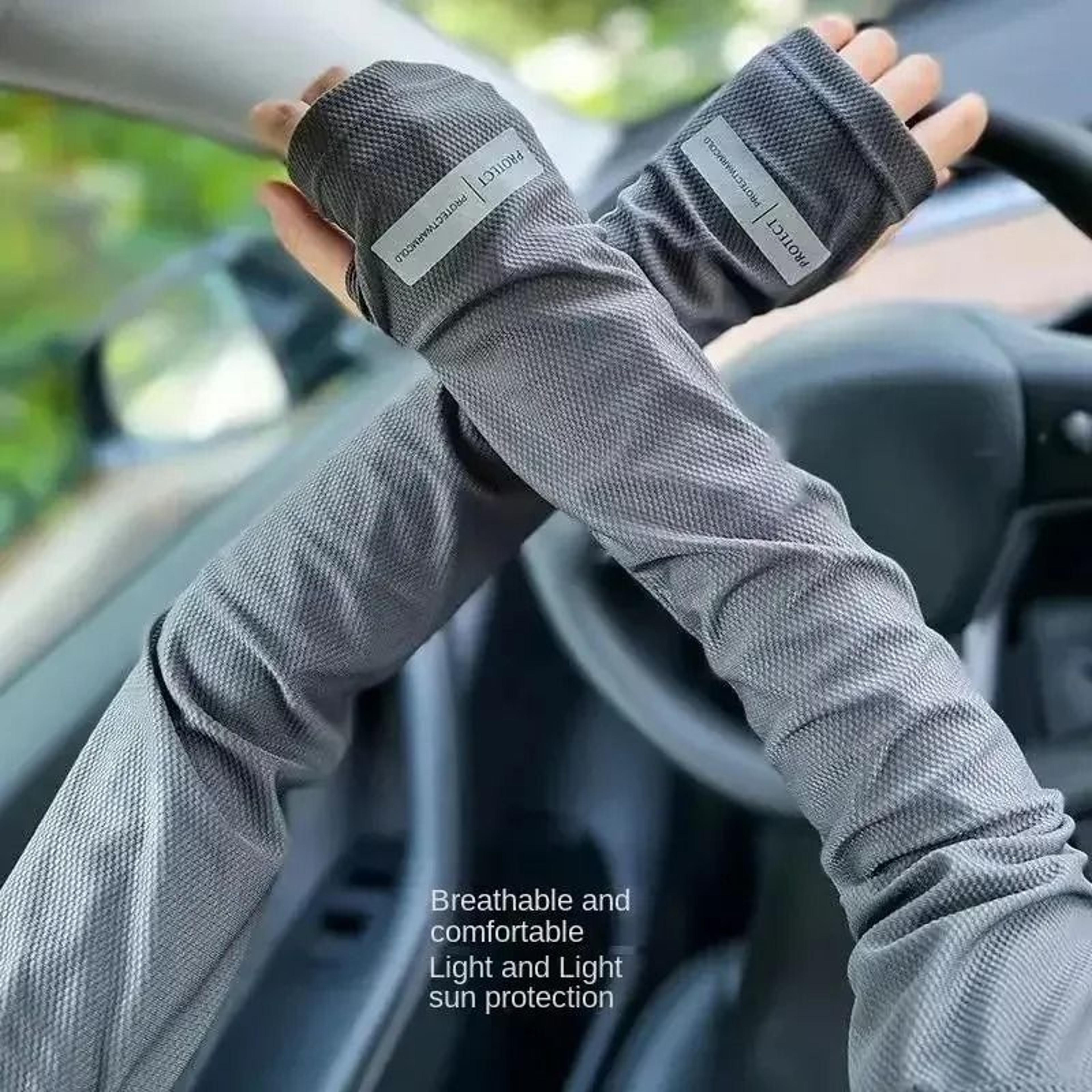 oversized ice sleeves for men summer outdoor loose sleeves with uv protection