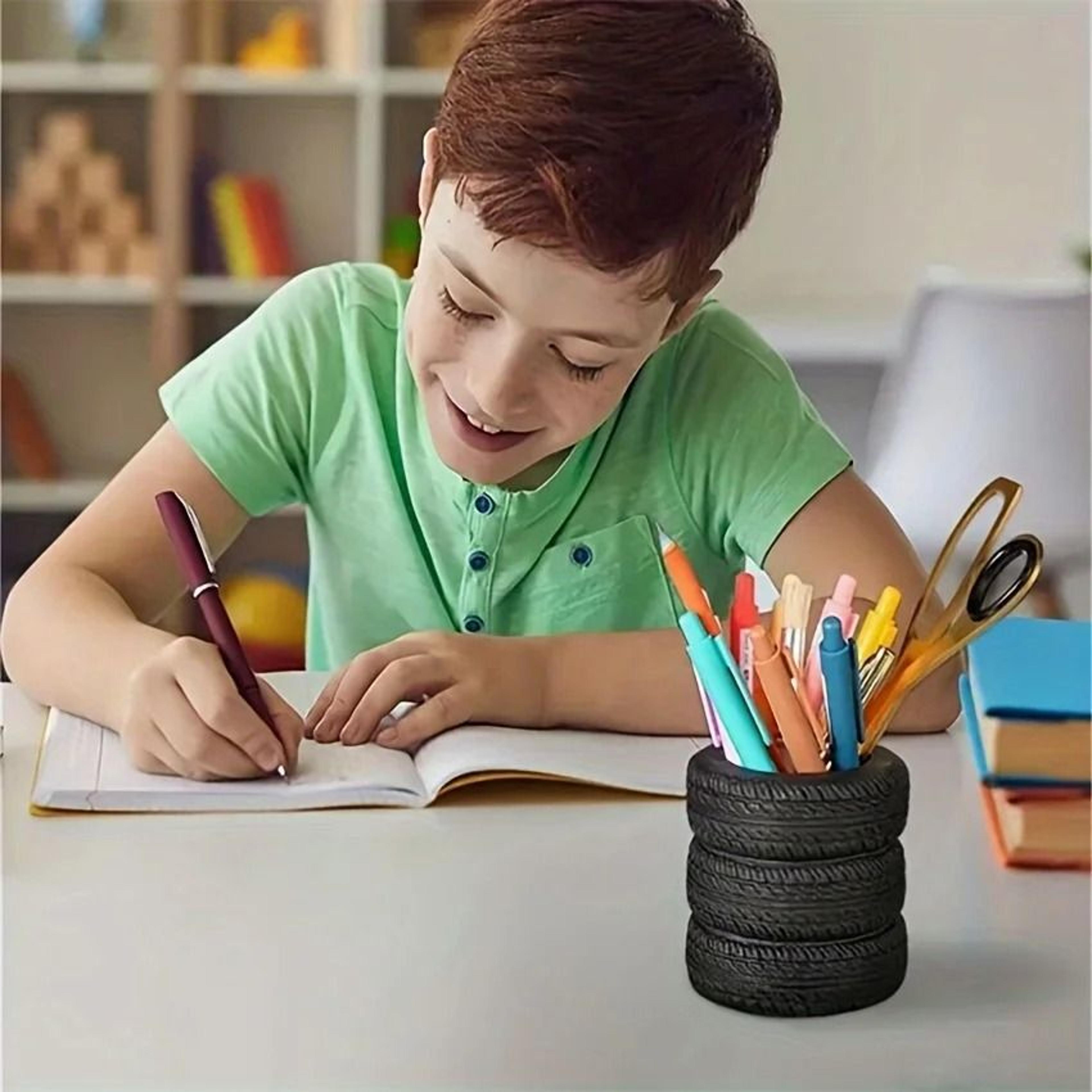 Creative Tire Shaped Pen Holder Unique Office Desk Organizer 4