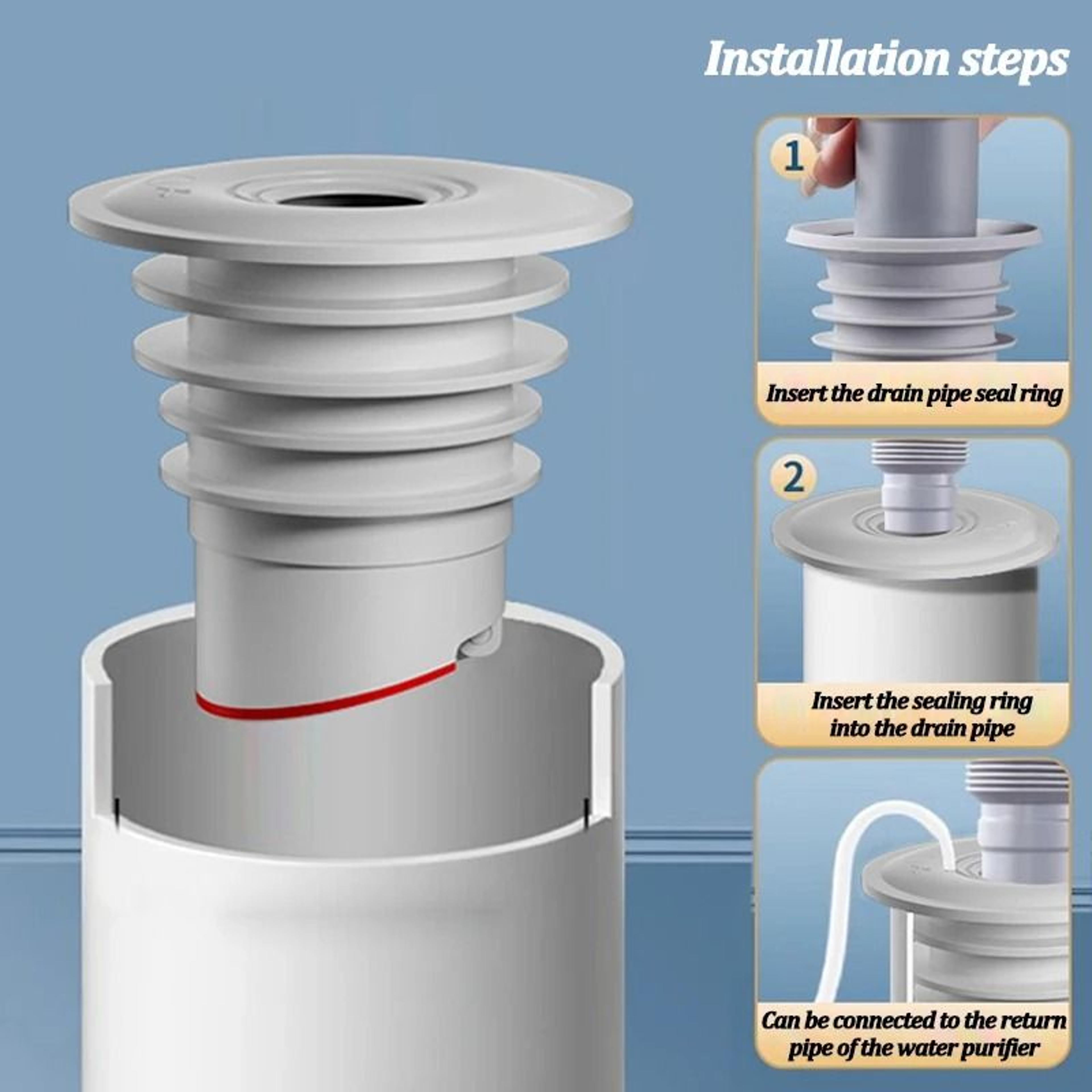 Silicone Bathroom Sewer Seal Ring Kitchen Sink Sewer Pipe Plug Washing Machine Anti Odor Leakage Fl 2