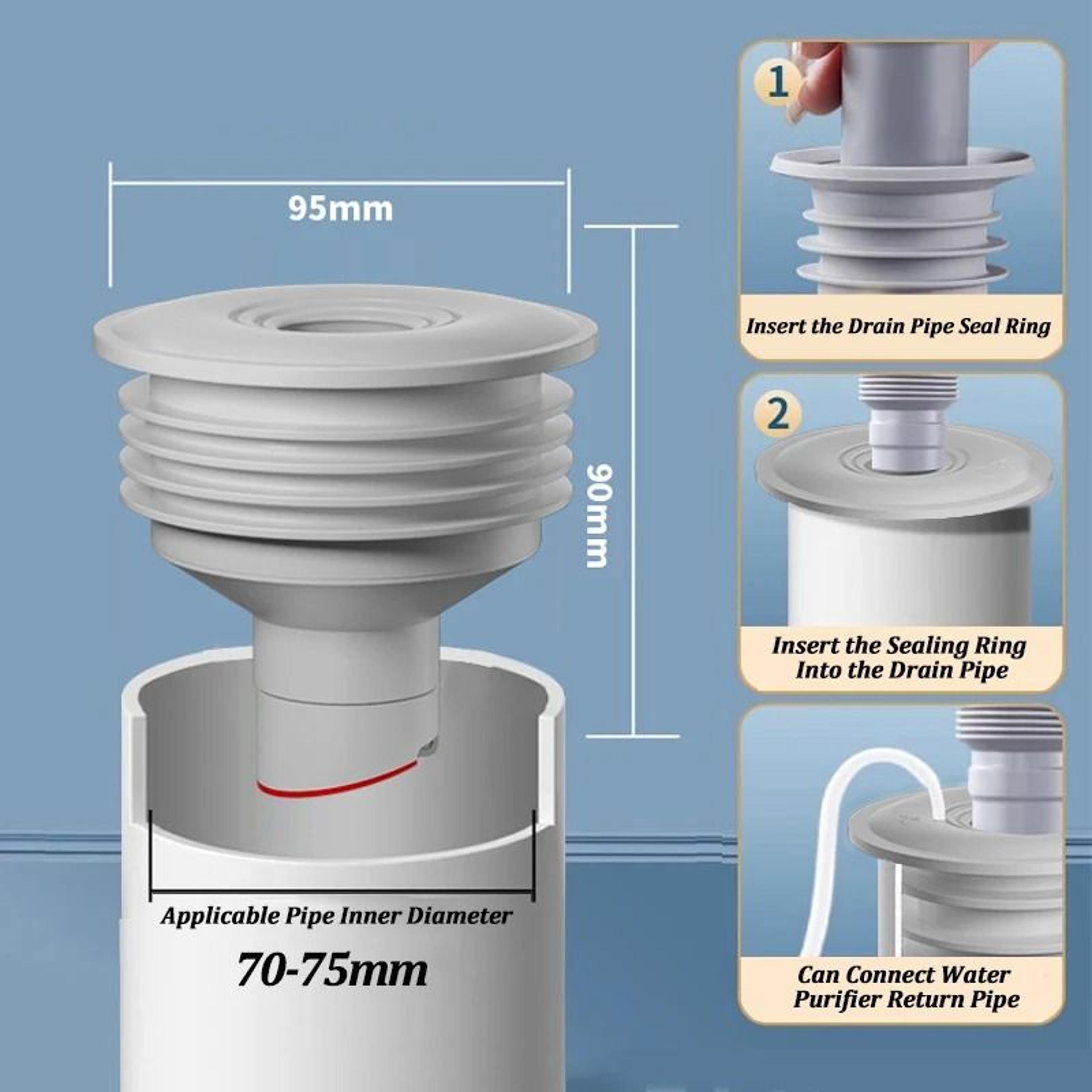 Silicone Bathroom Sewer Seal Ring Kitchen Sink Sewer Pipe Plug Washing Machine Anti Odor Leakage Fl 6