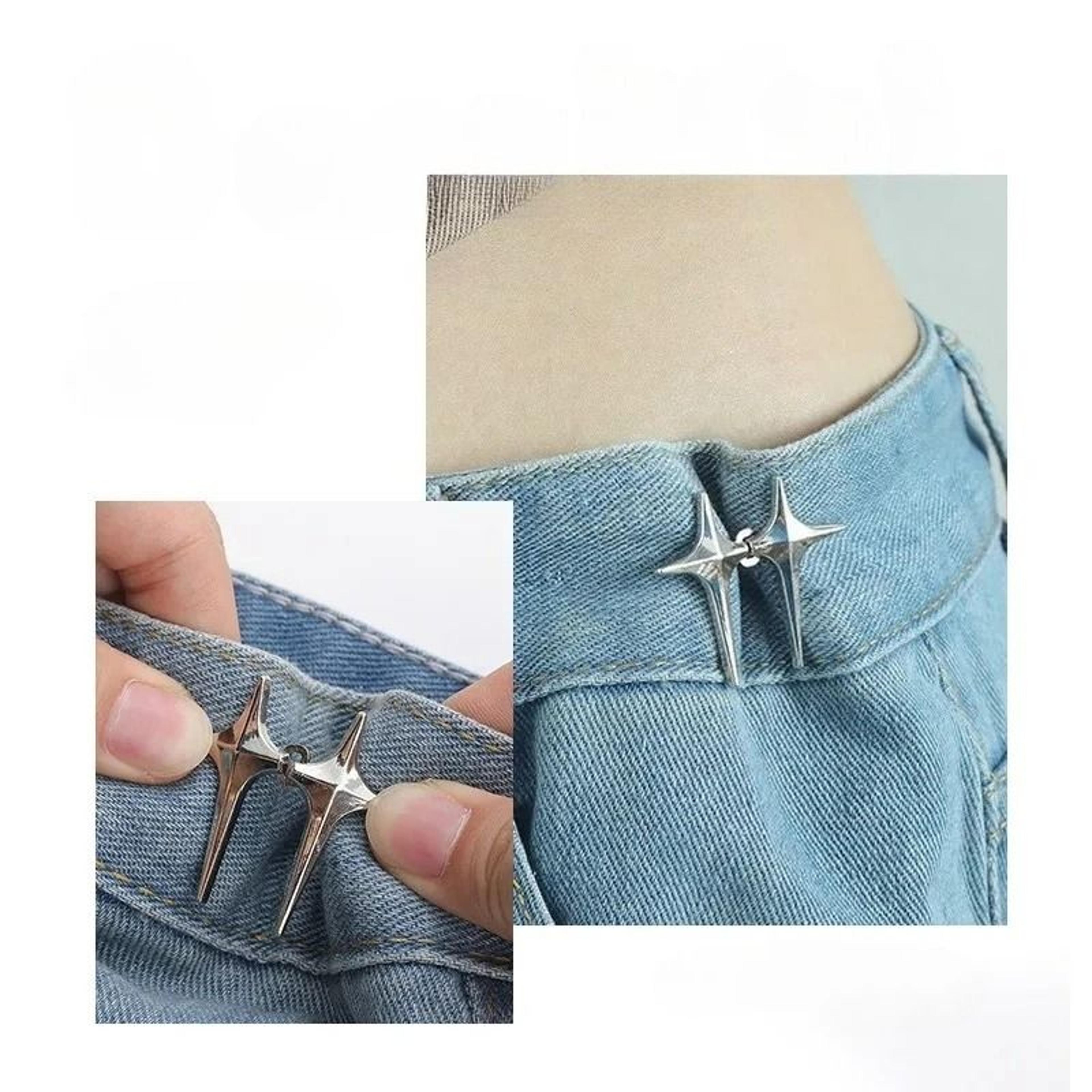 Adjustable Waist Buckle Clips Retractable Pin Clips For Jeans Pants Skirts Waist Tightener 3