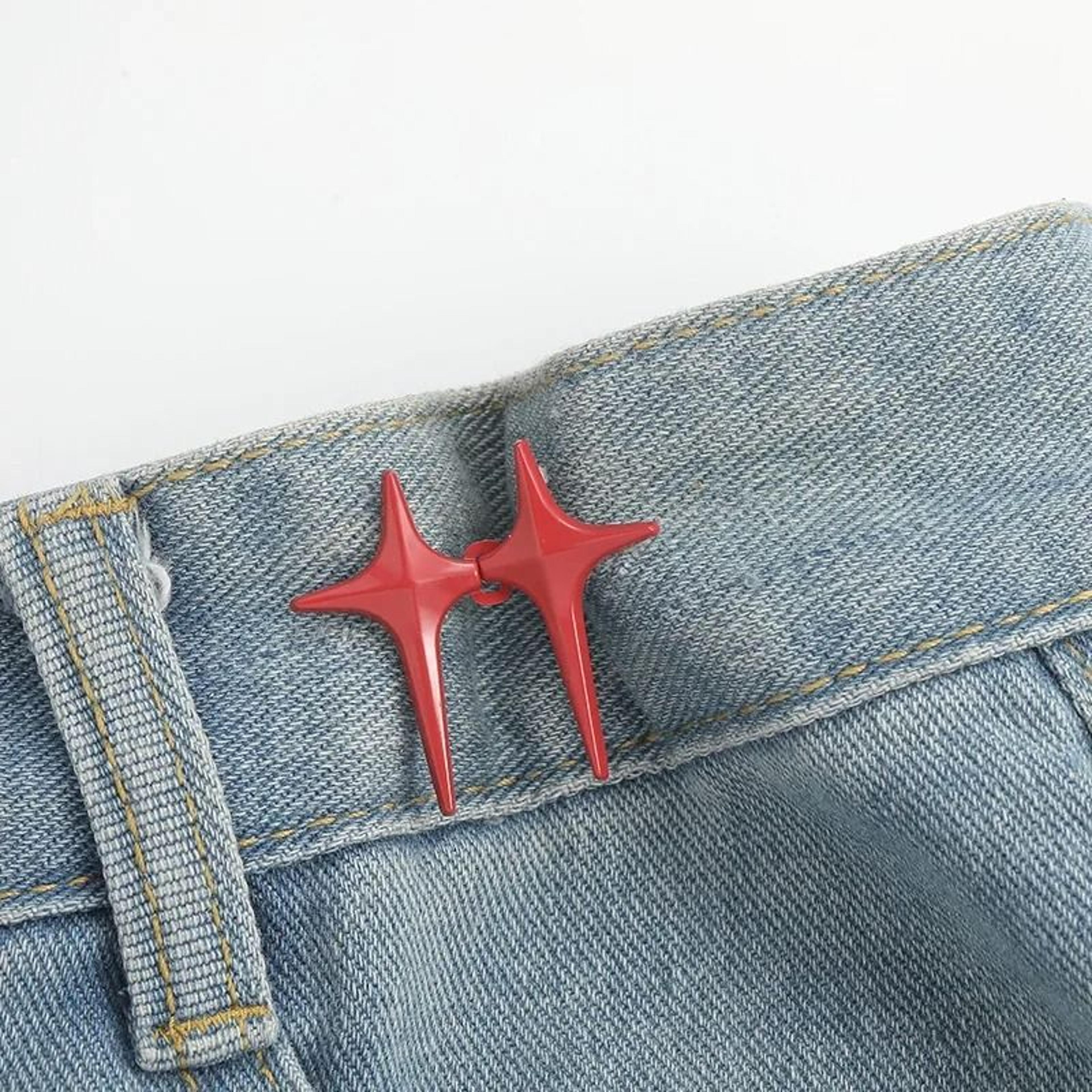 Adjustable Waist Buckle Clips Retractable Pin Clips For Jeans Pants Skirts Waist Tightener 14