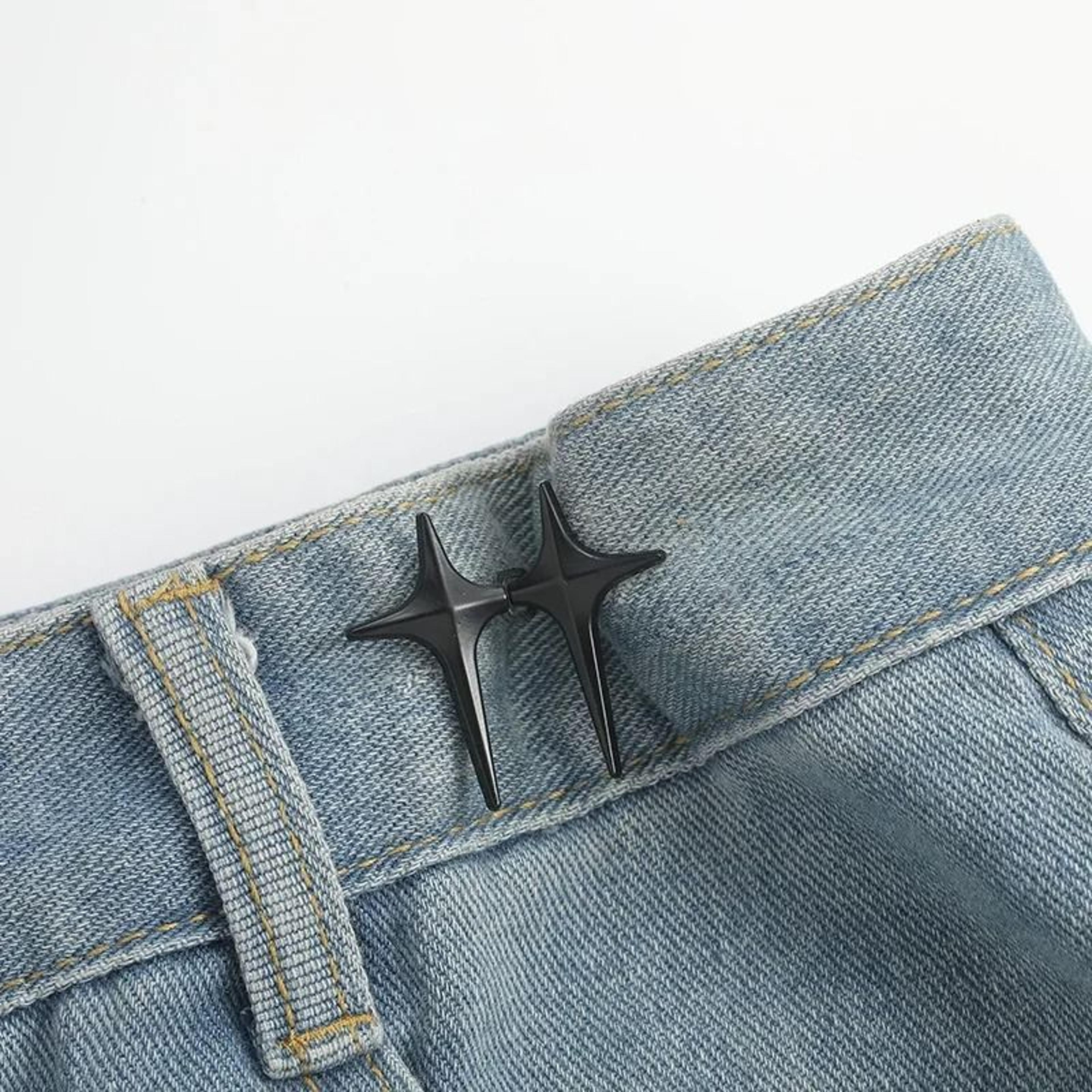 Adjustable Waist Buckle Clips Retractable Pin Clips For Jeans Pants Skirts Waist Tightener 15
