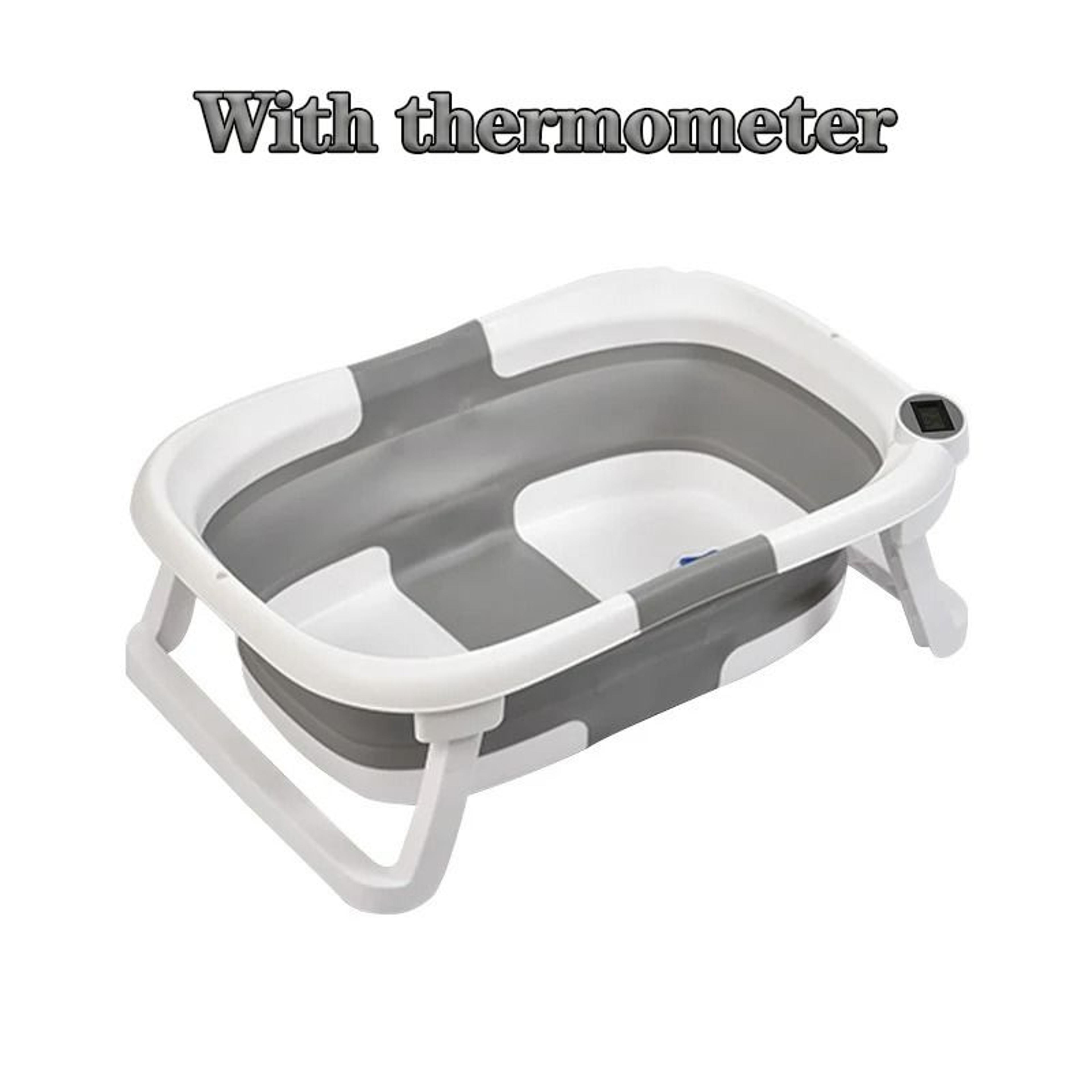 Smart Folding Baby Bath Tub With RealTime Temperature Display And NonSlip Mat 7
