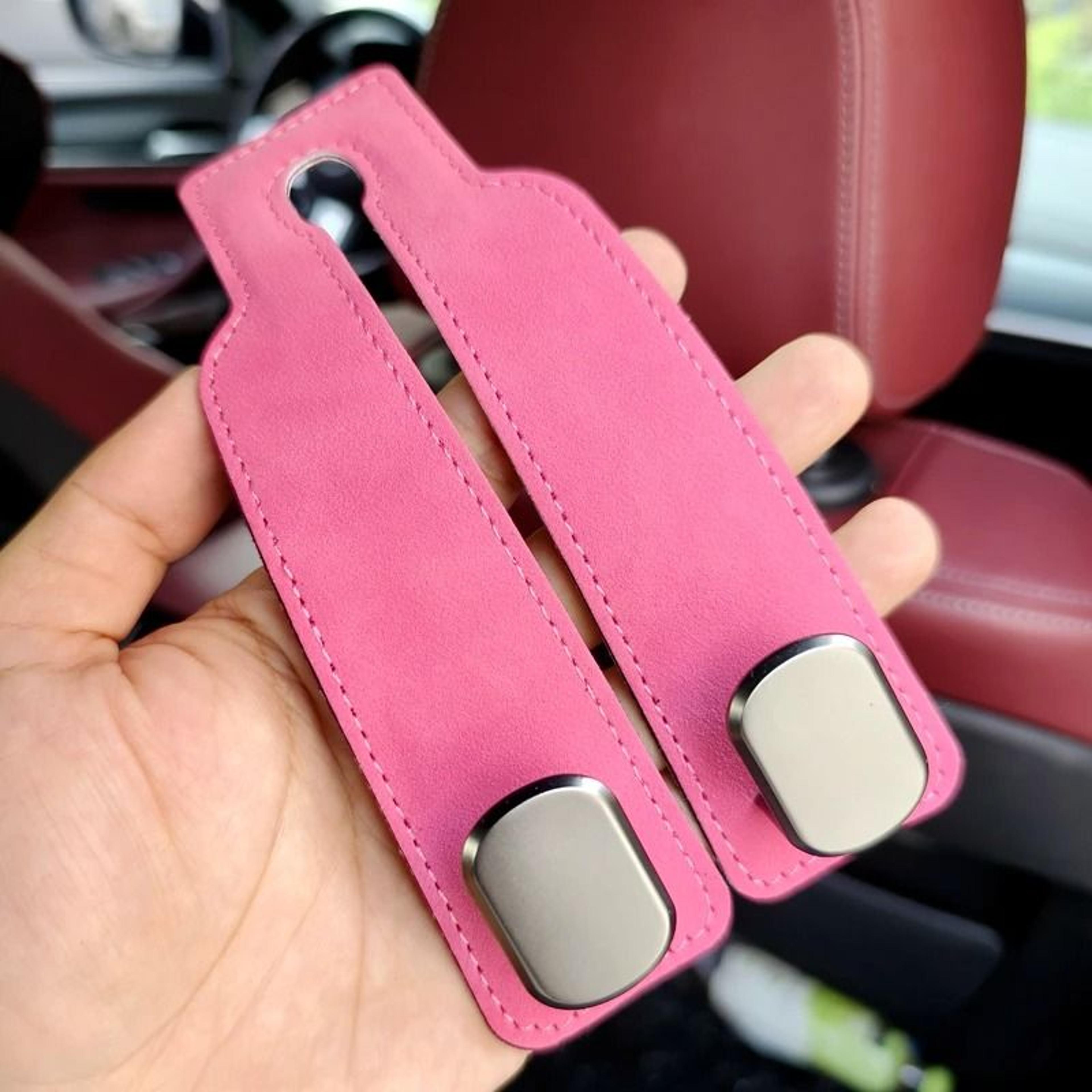 Smart Car Seat Back Double Hook Suede Style For Rear Storage 5