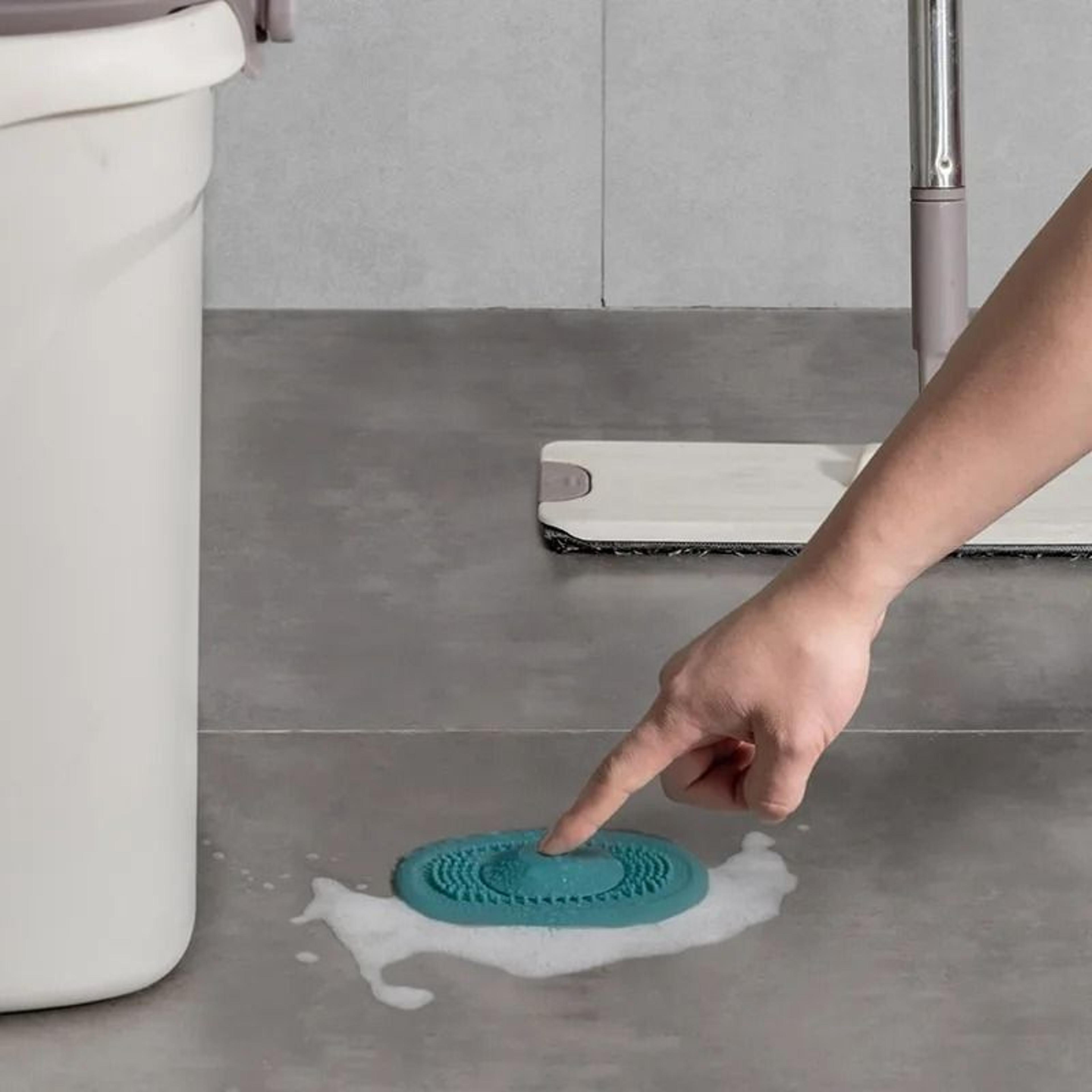 Splash Proof Kitchen Sink Strainer Push To Seal Square Drain Cover Block Odors Anti Clog 4