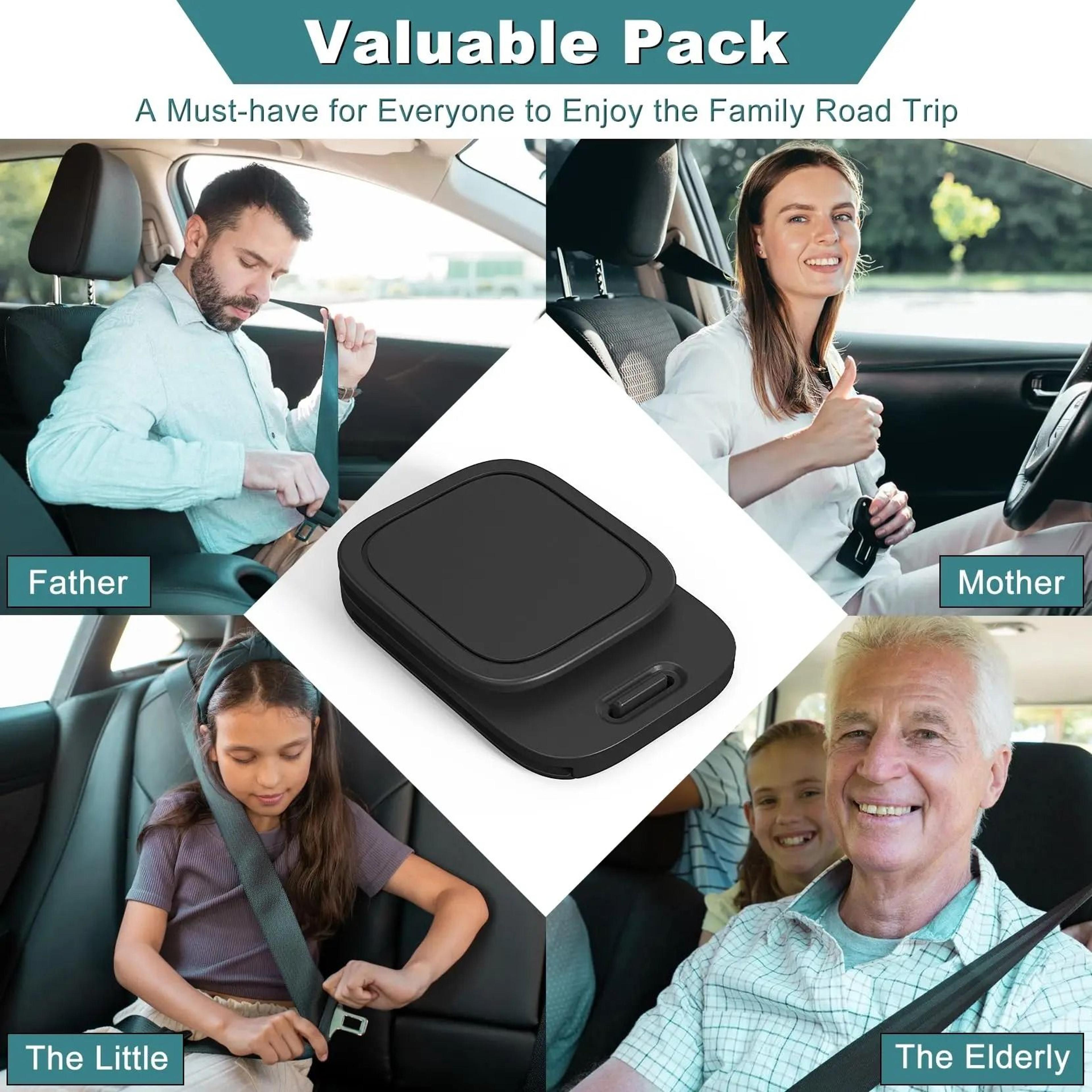 Car Seat Belt Adjustable Stopper Clip Set 2 Pieces 5