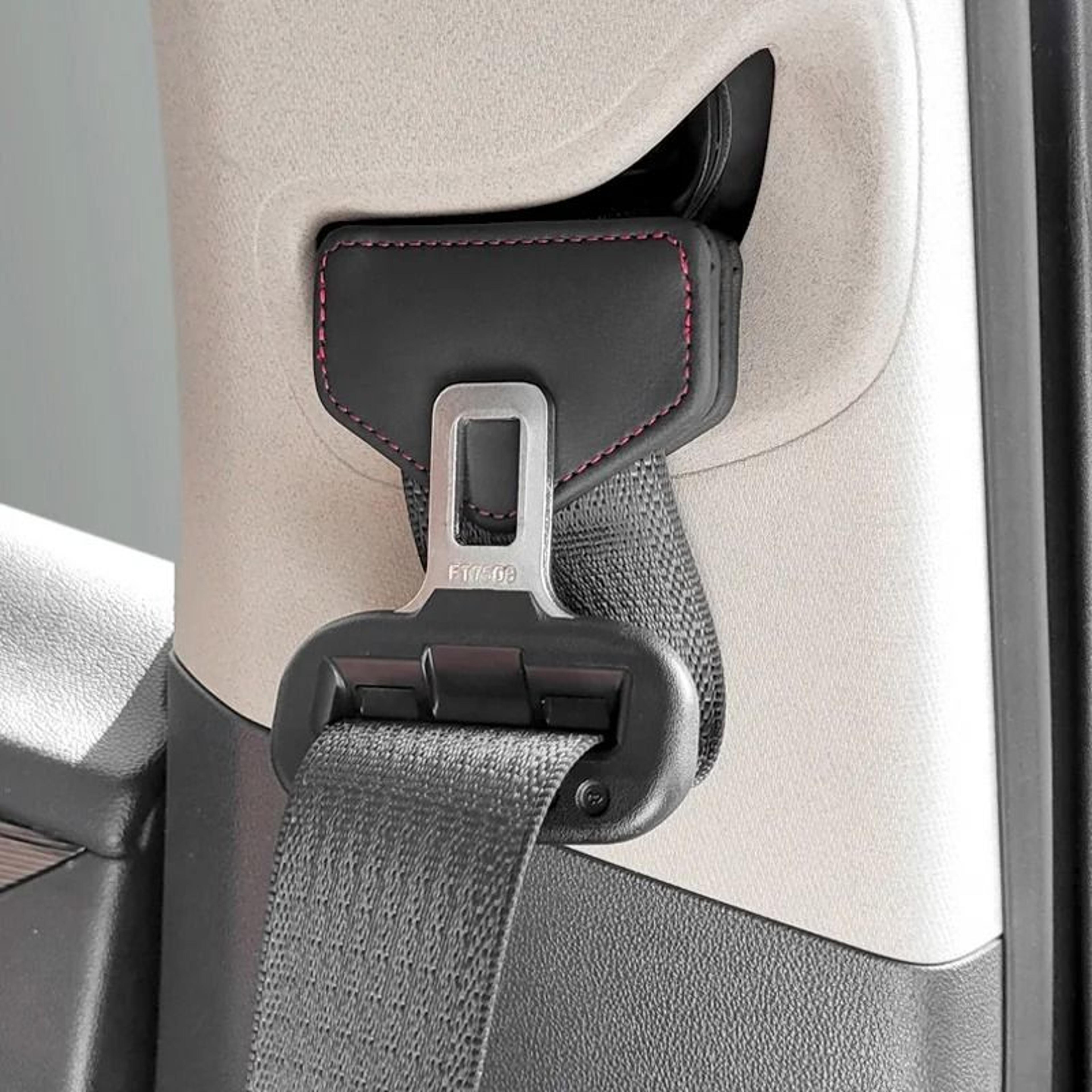 Magnetic Car Seat Belt Clip Comfort Stopper PU Leather Strap Adjuster 2