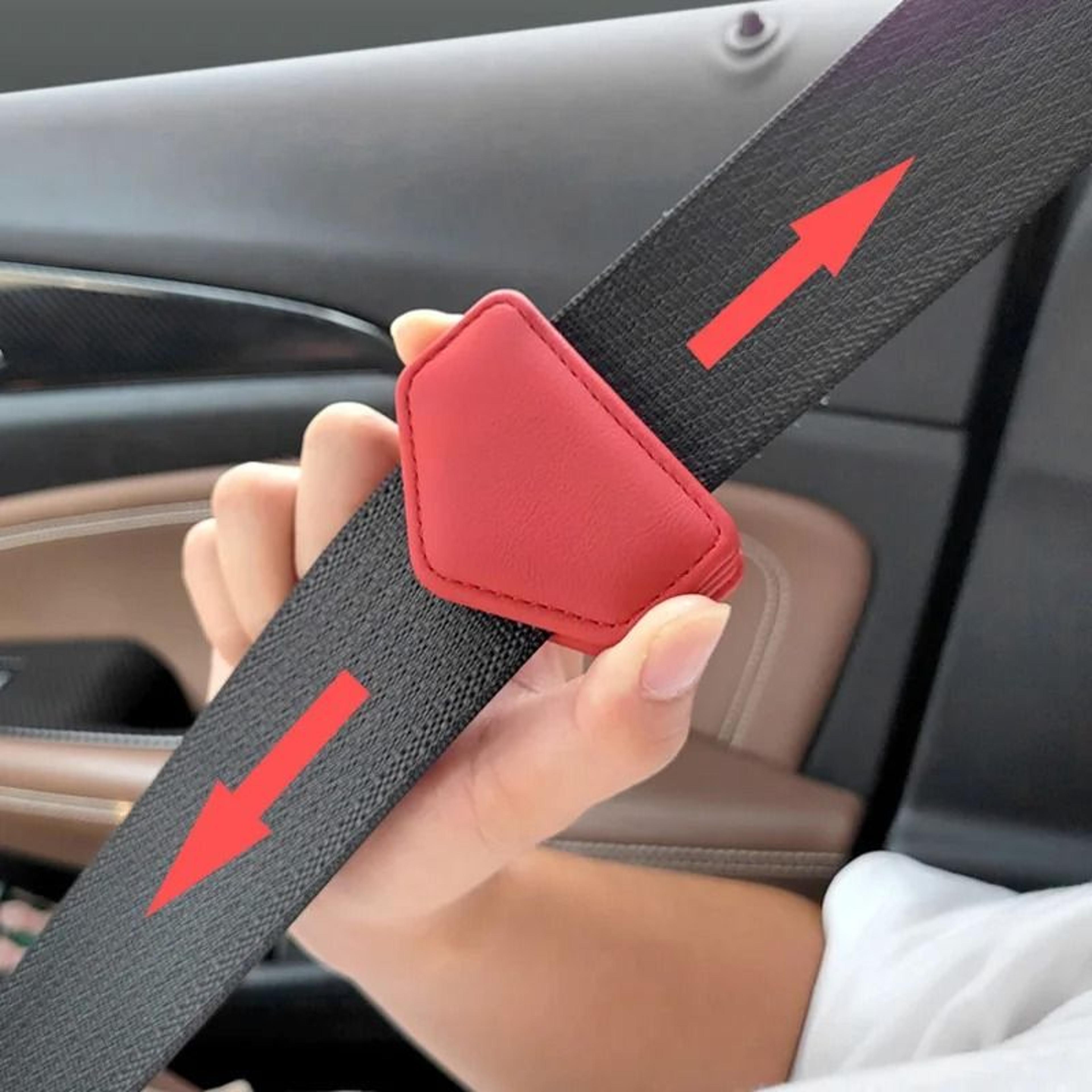 Magnetic Car Seat Belt Clip Comfort Stopper PU Leather Strap Adjuster 3
