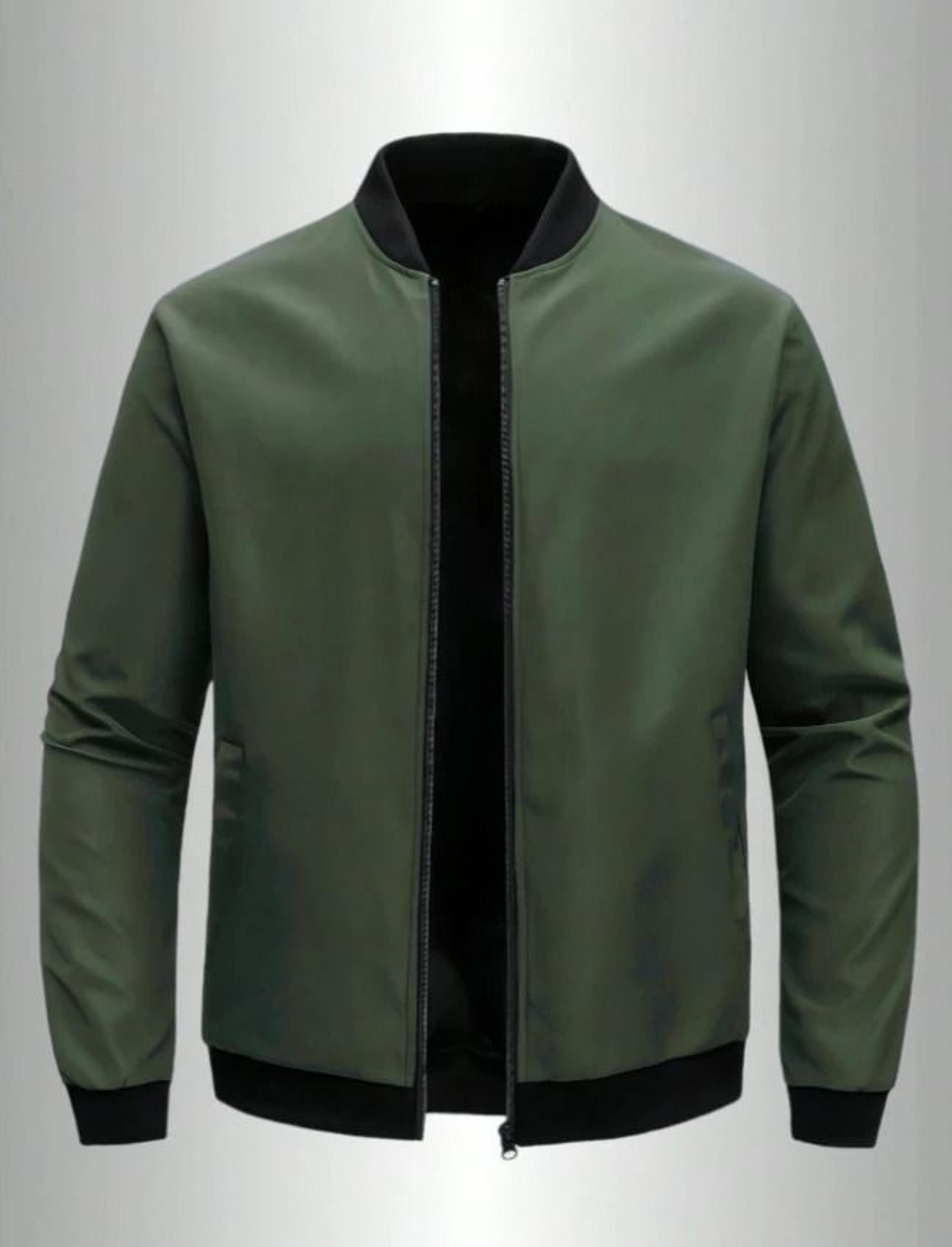 Mens Casual Baseball Collar Lightweight Jacket 11