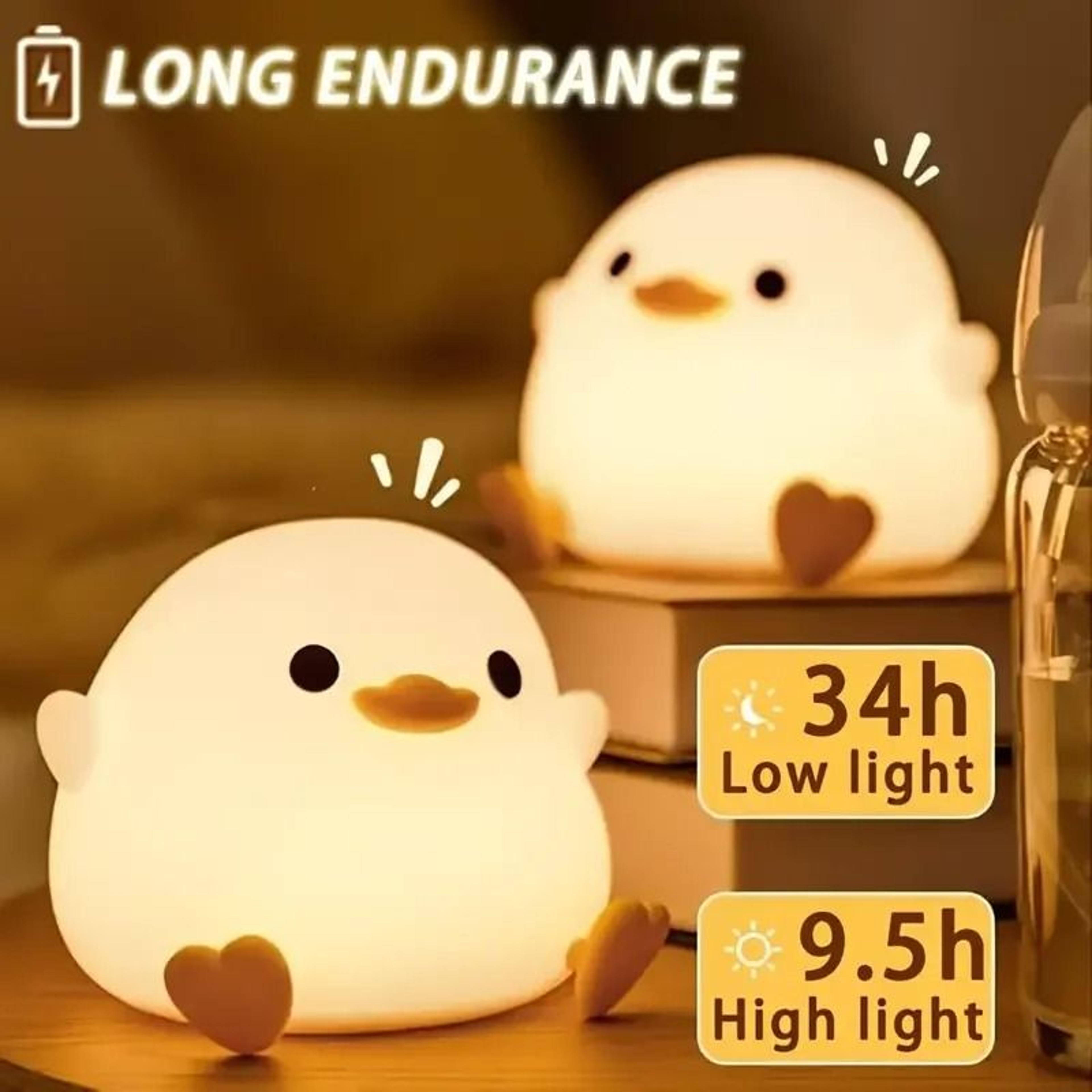 Creative Silicone Duck Night Light USB Charging Bean Shape 1