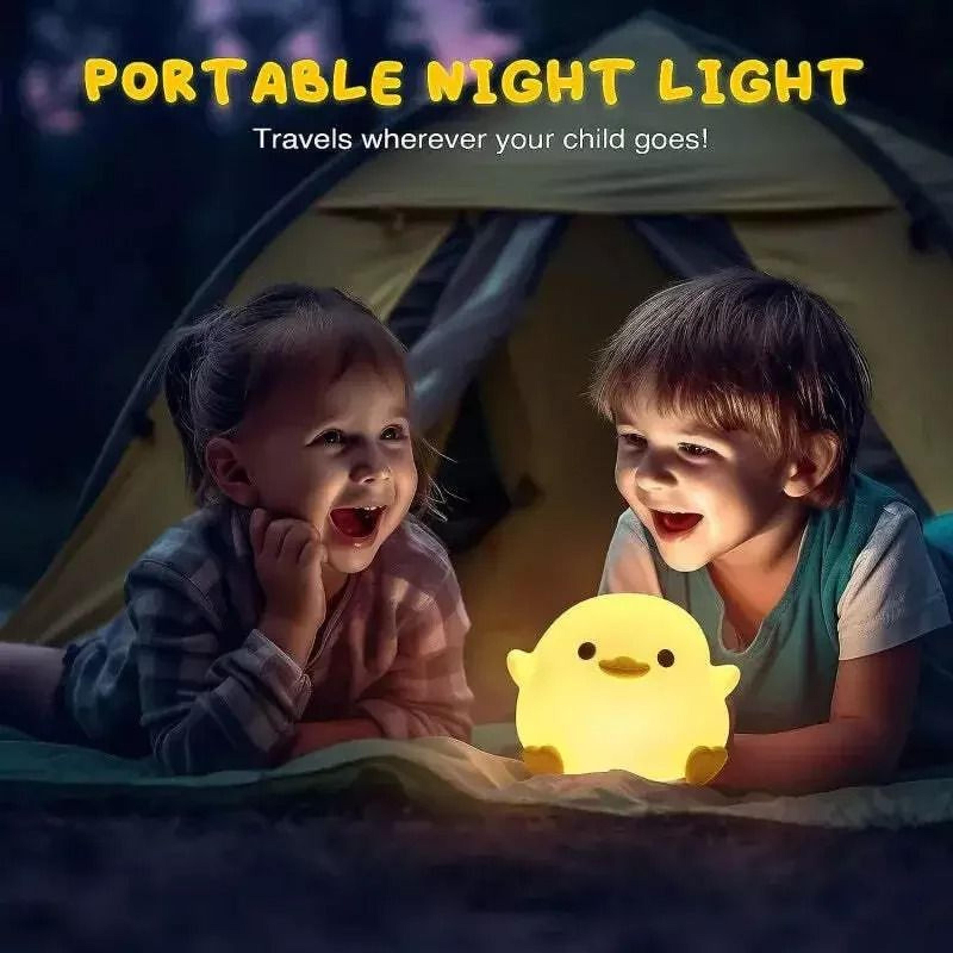 Creative Silicone Duck Night Light USB Charging Bean Shape 5