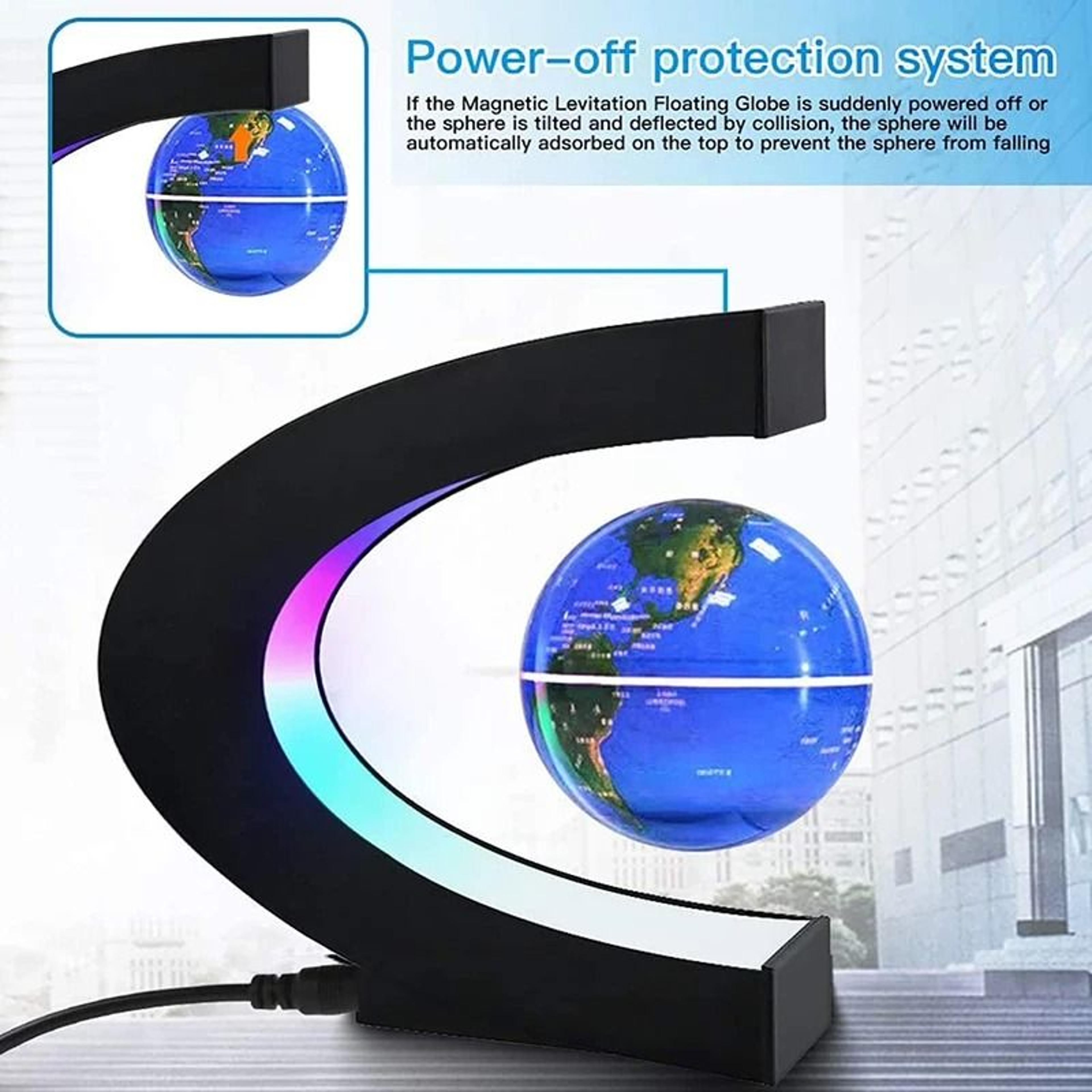 Magnetic Floating Globe LED World Map Lamp 3