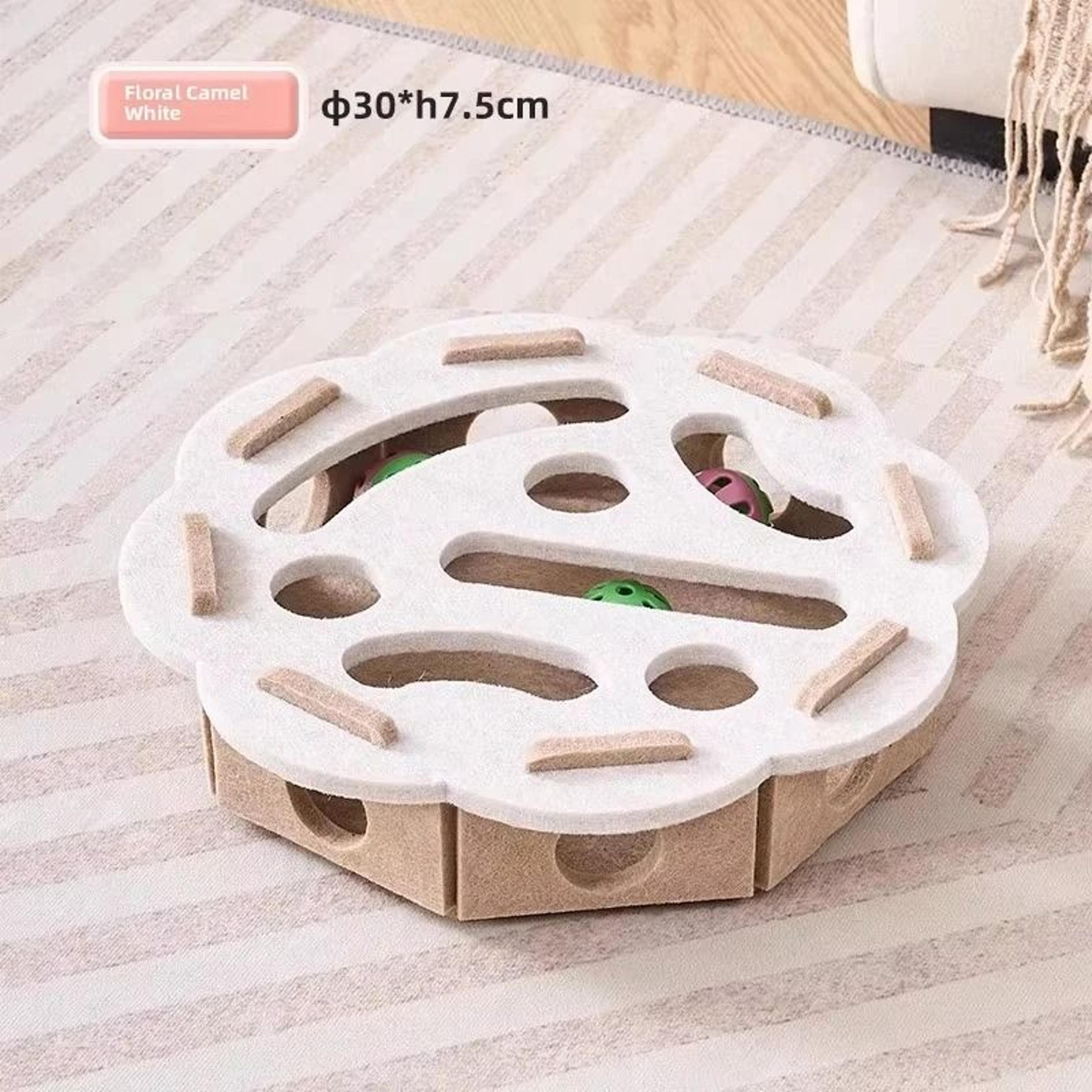 Felt Puzzle Box Cat Toy With Rolling Ball 8