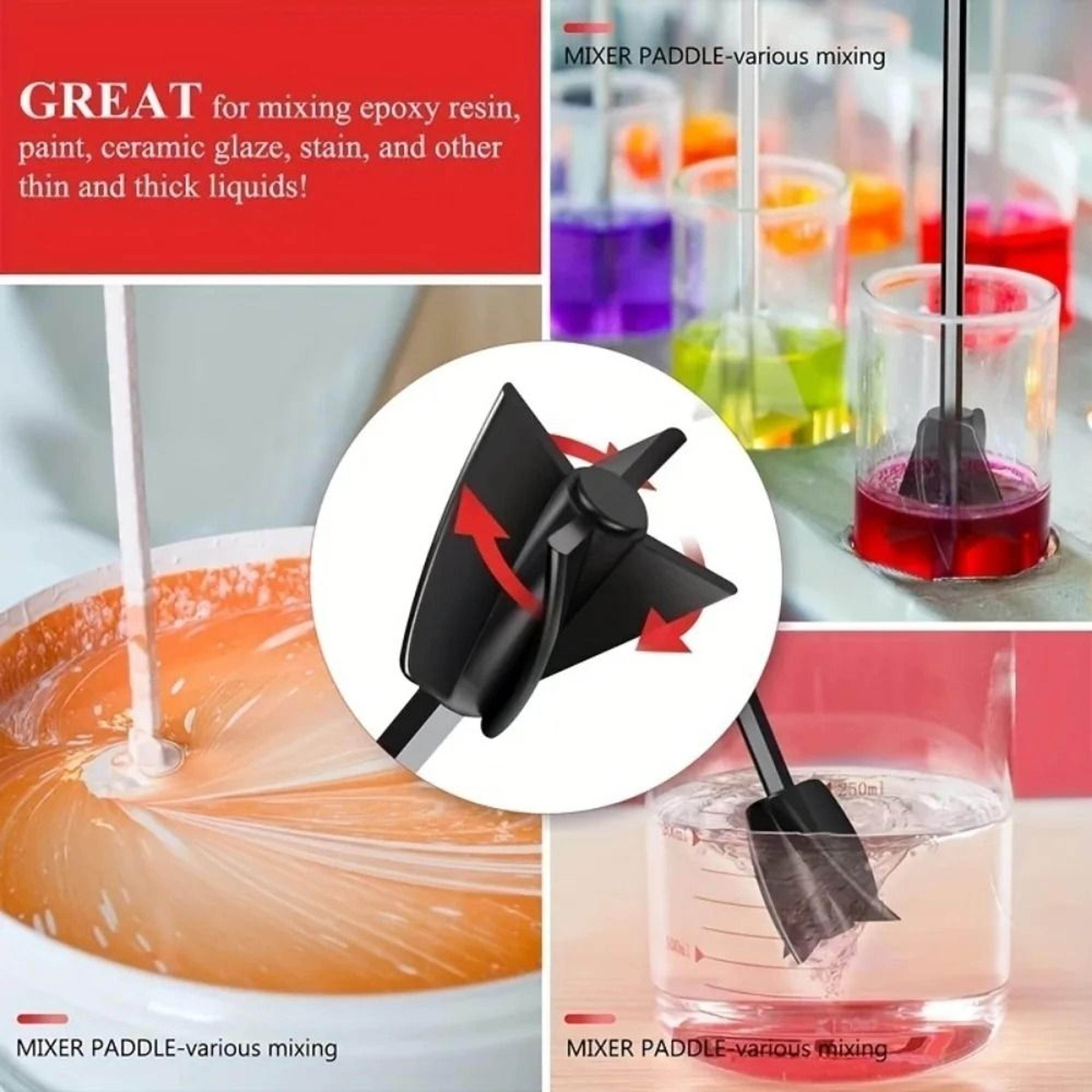Adjustable Black Epoxy Resin Mixer Paddle Attachment 3