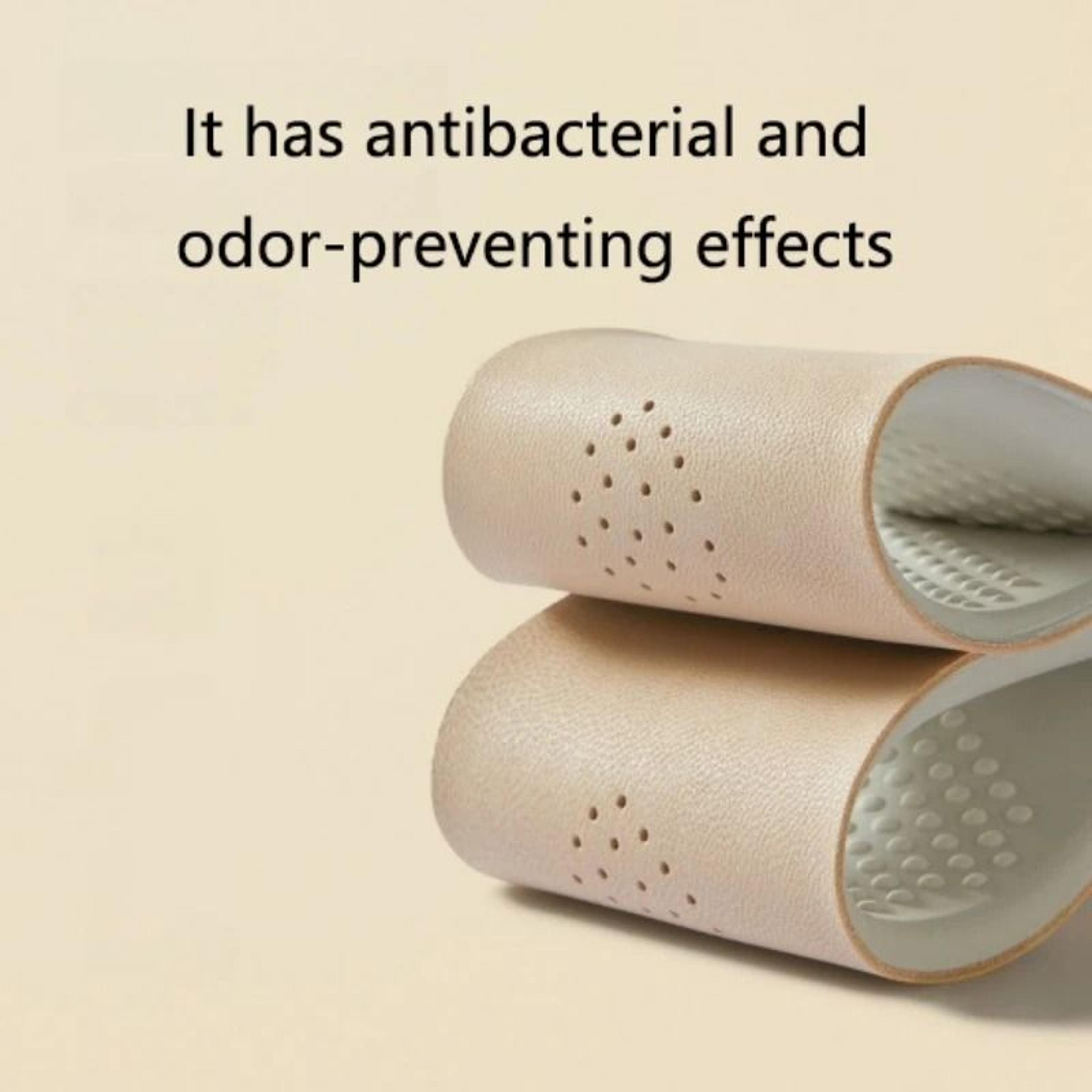 Soft Cowhide Latex Insoles For Comfort Shock Absorption And Odor Control 2