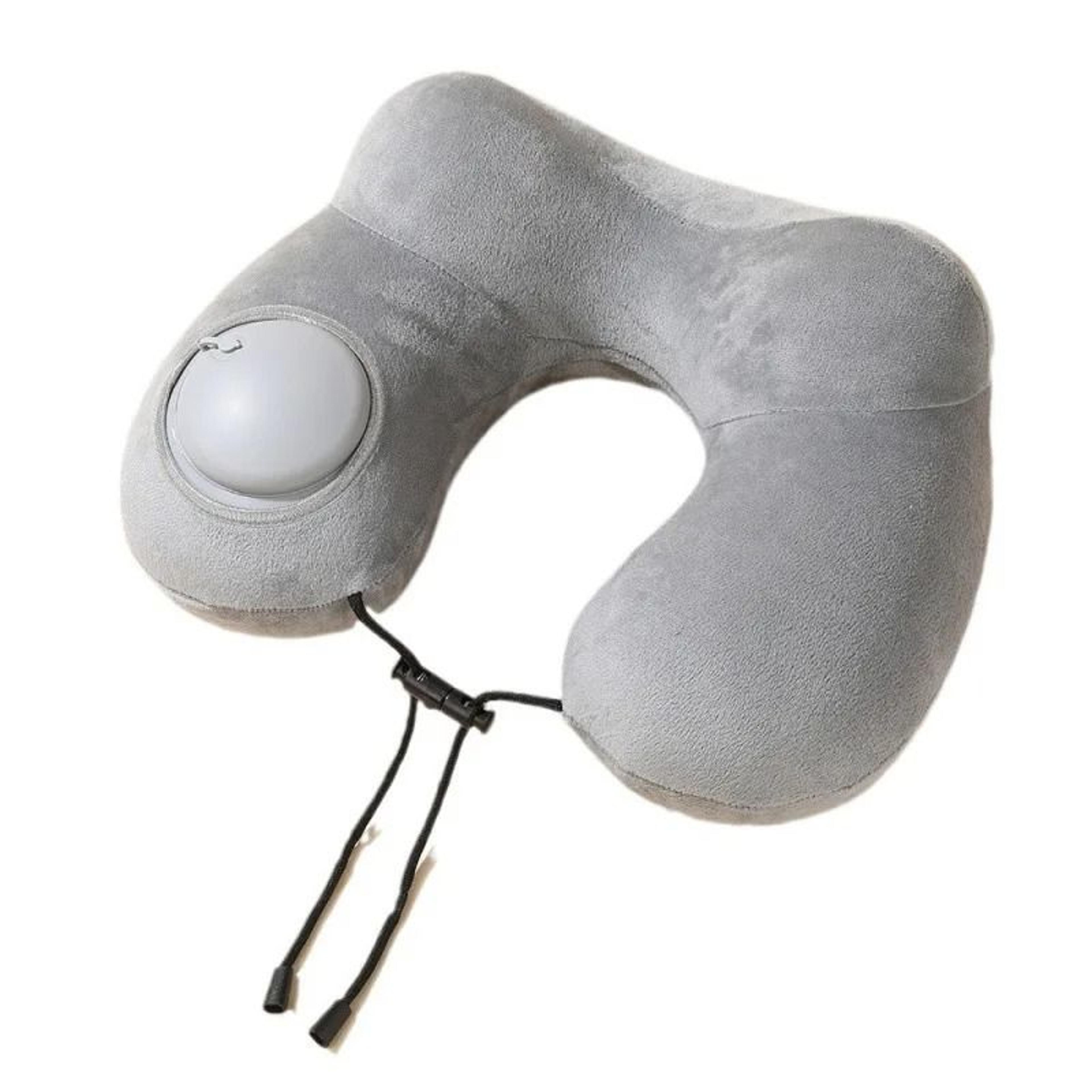 Portable Inflatable Neck Pillow With Detachable Cover For Travel Camping And Business 6