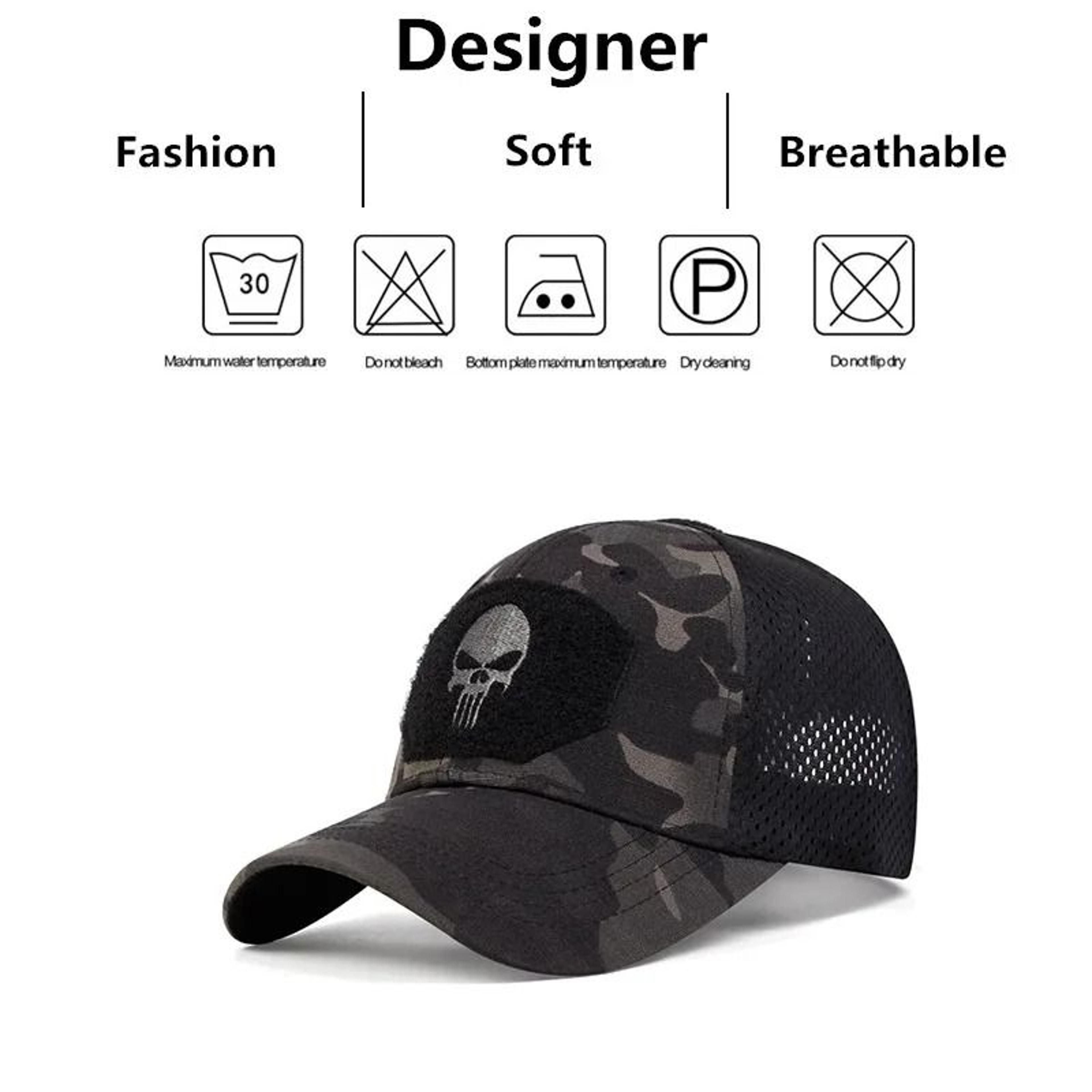Skull Embroidered Baseball Cap Adjustable Outdoor Hat 4