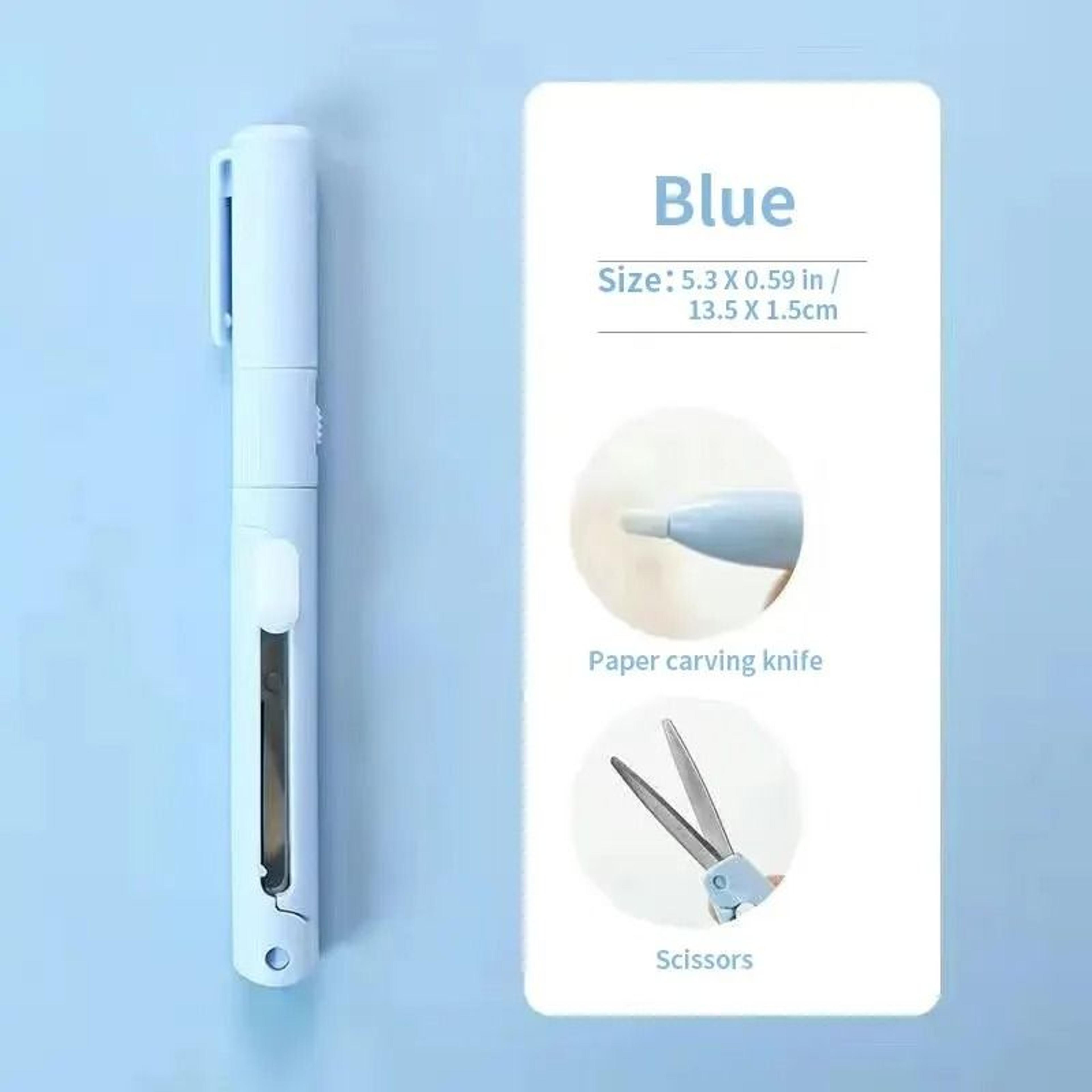 Mini Portable Pen Shape Scissors And Paper Cutter Tool 13