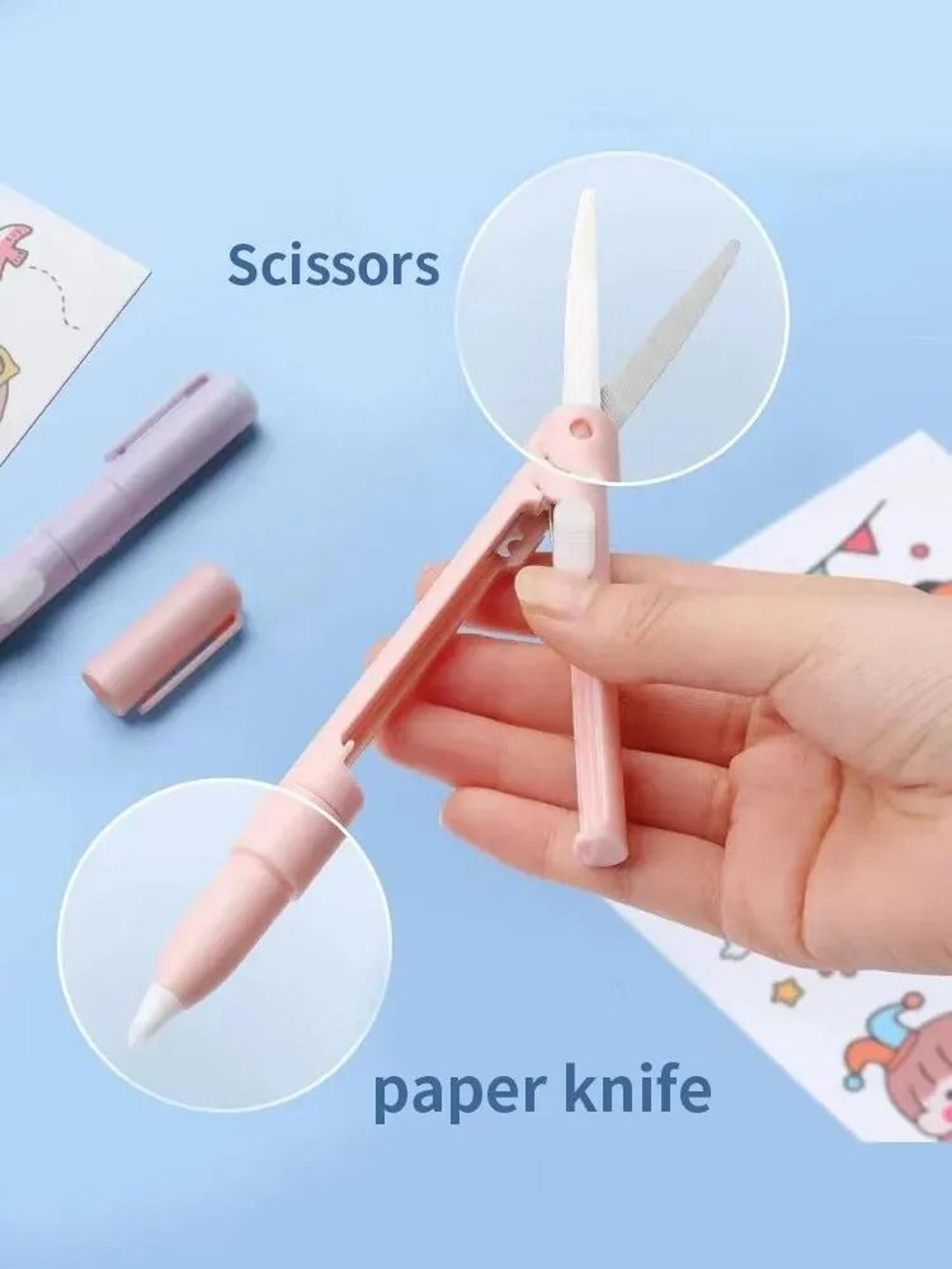 Mini Portable Pen Shape Scissors And Paper Cutter Tool 4