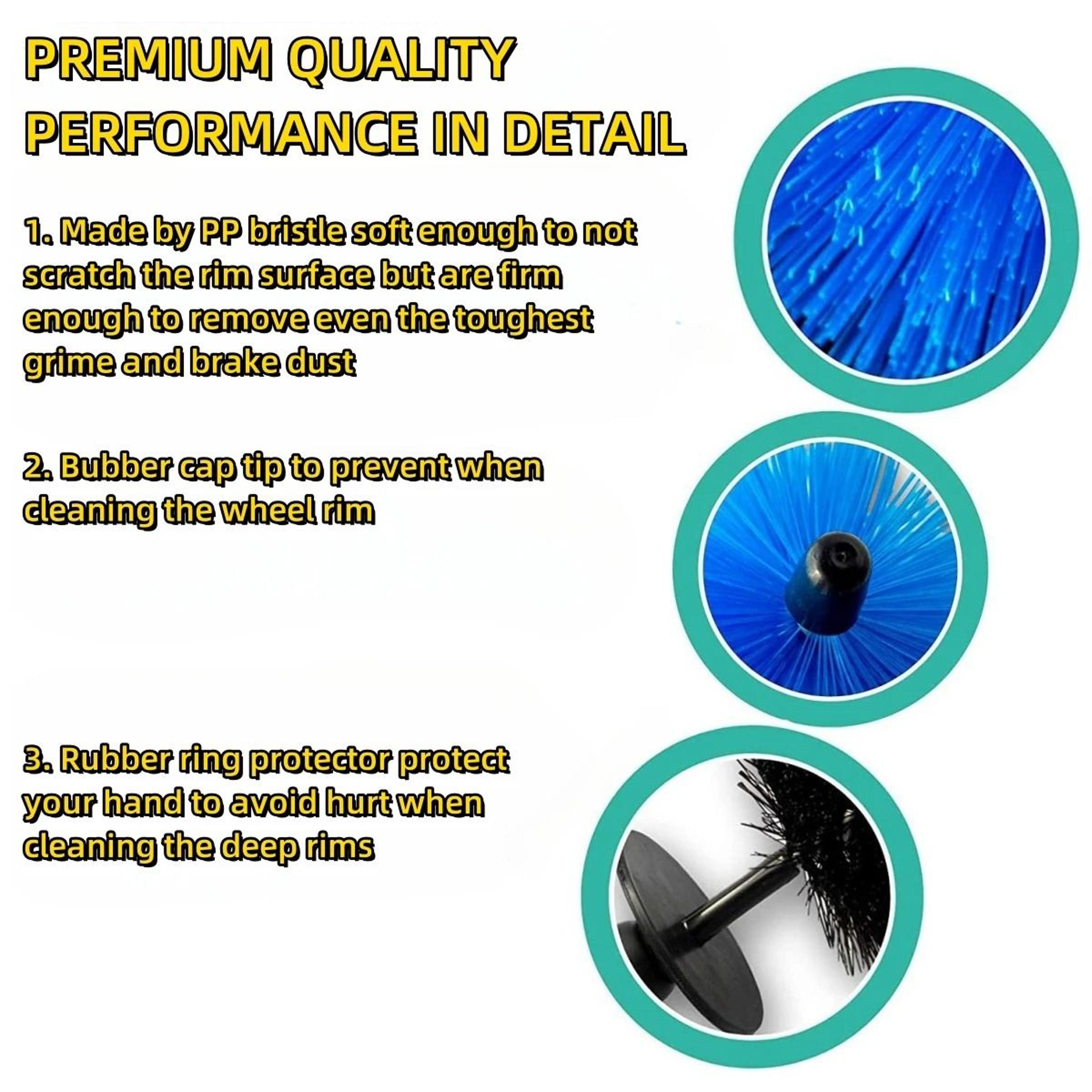 Soft Long Handle Wheel Cleaning Brush For Car Rims And Tires 2