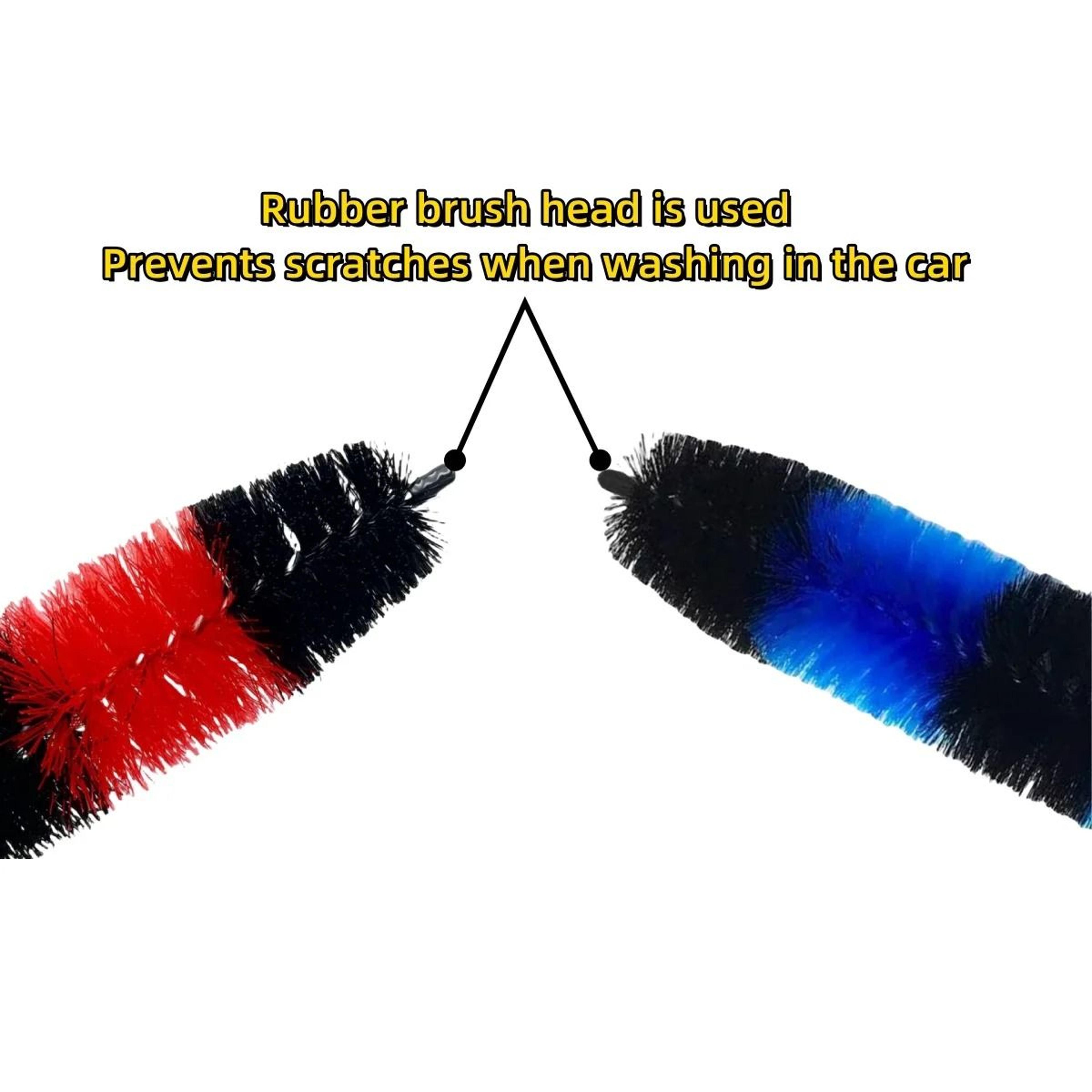 Soft Long Handle Wheel Cleaning Brush For Car Rims And Tires 4