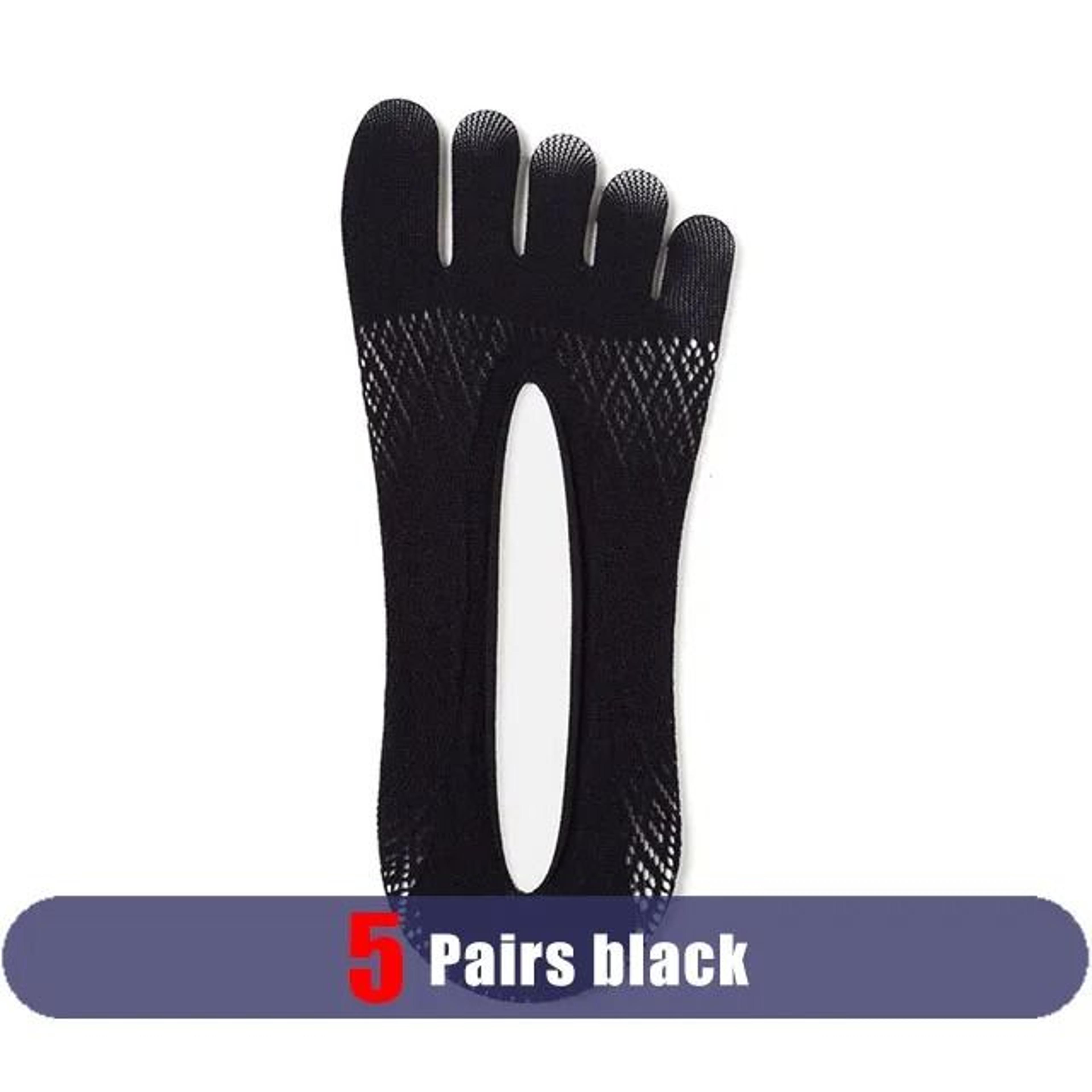 Summer Invisible No Show Five Finger Socks For Men 11