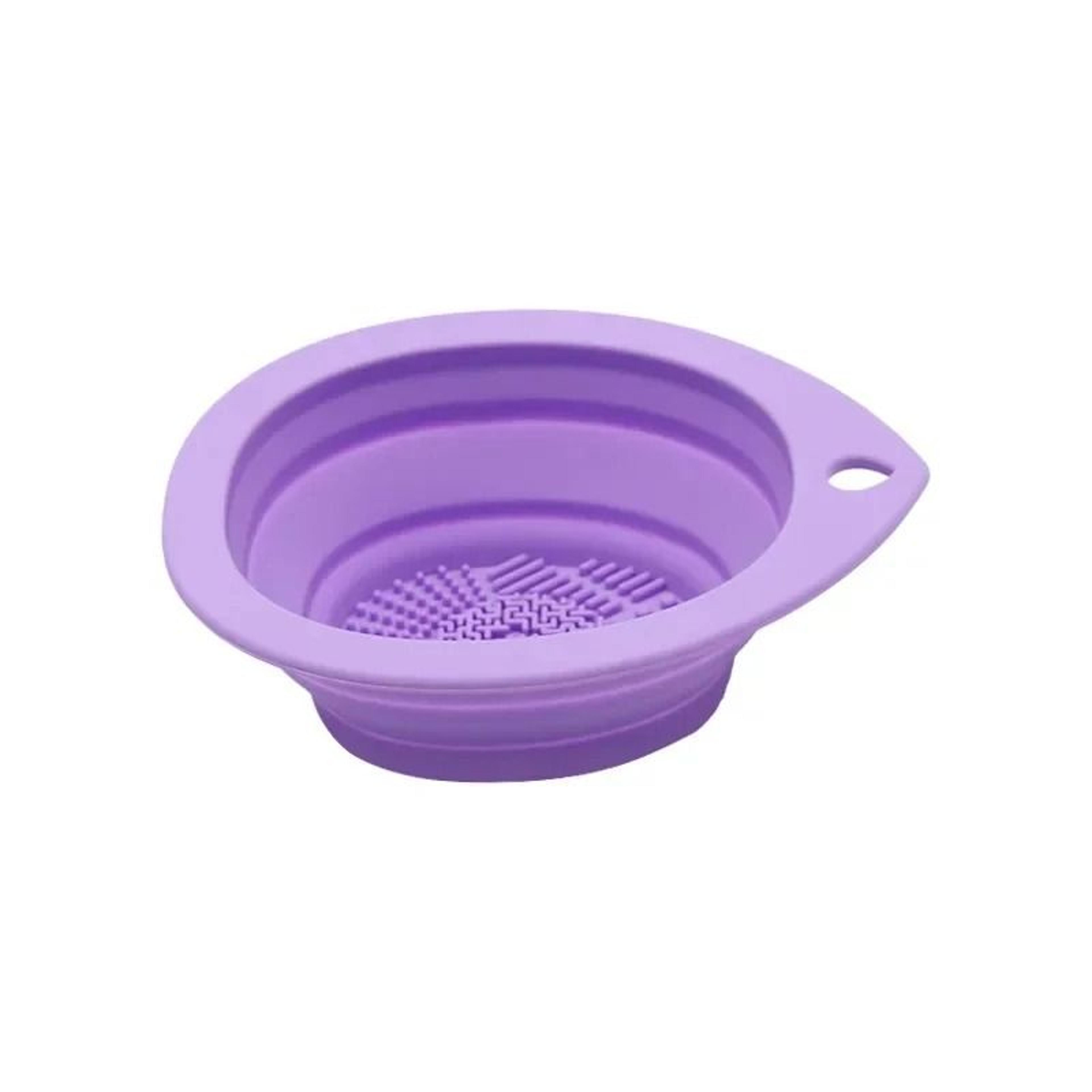 Silicone Makeup Brush Cleaner Bowl And Scrub Pad Set 6