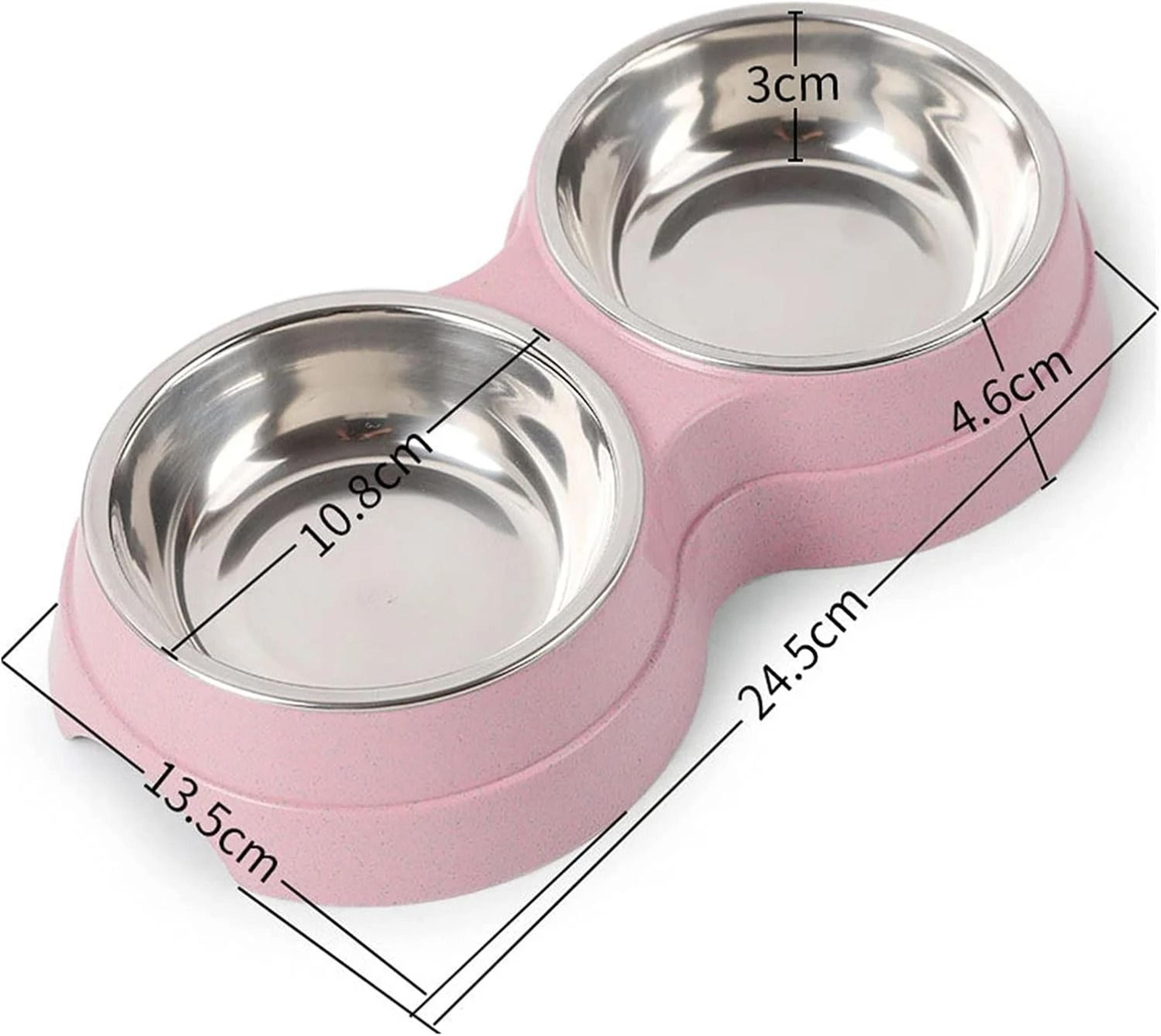 Double Stainless Steel Pet Feeding Bowl For Dogs And Cats 2