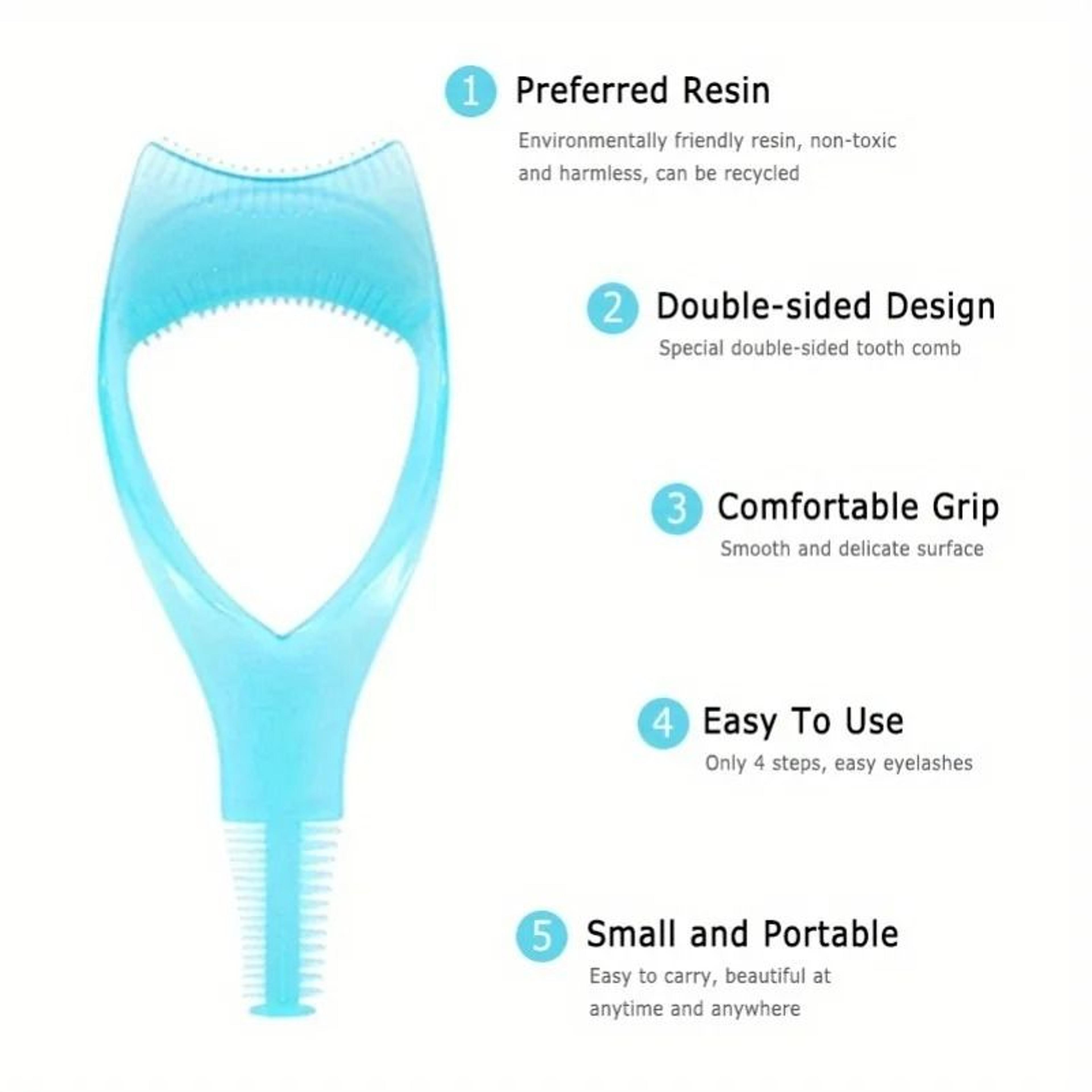 Three In One Mascara Applicator Template With Eyelash Curler Guard And Case 3