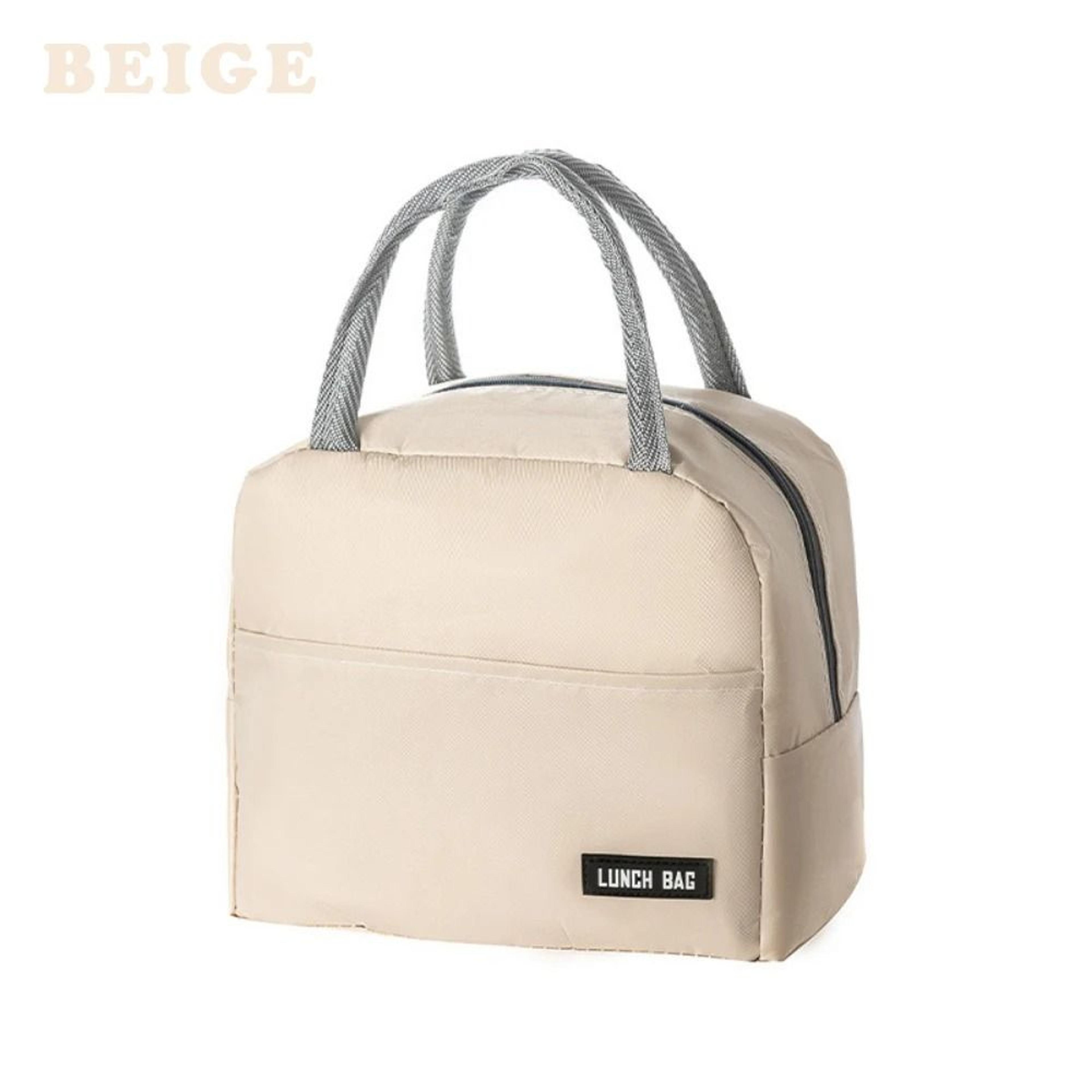 Solid Color Twill Bento Bag Portable Thermal Lunch Bag 7