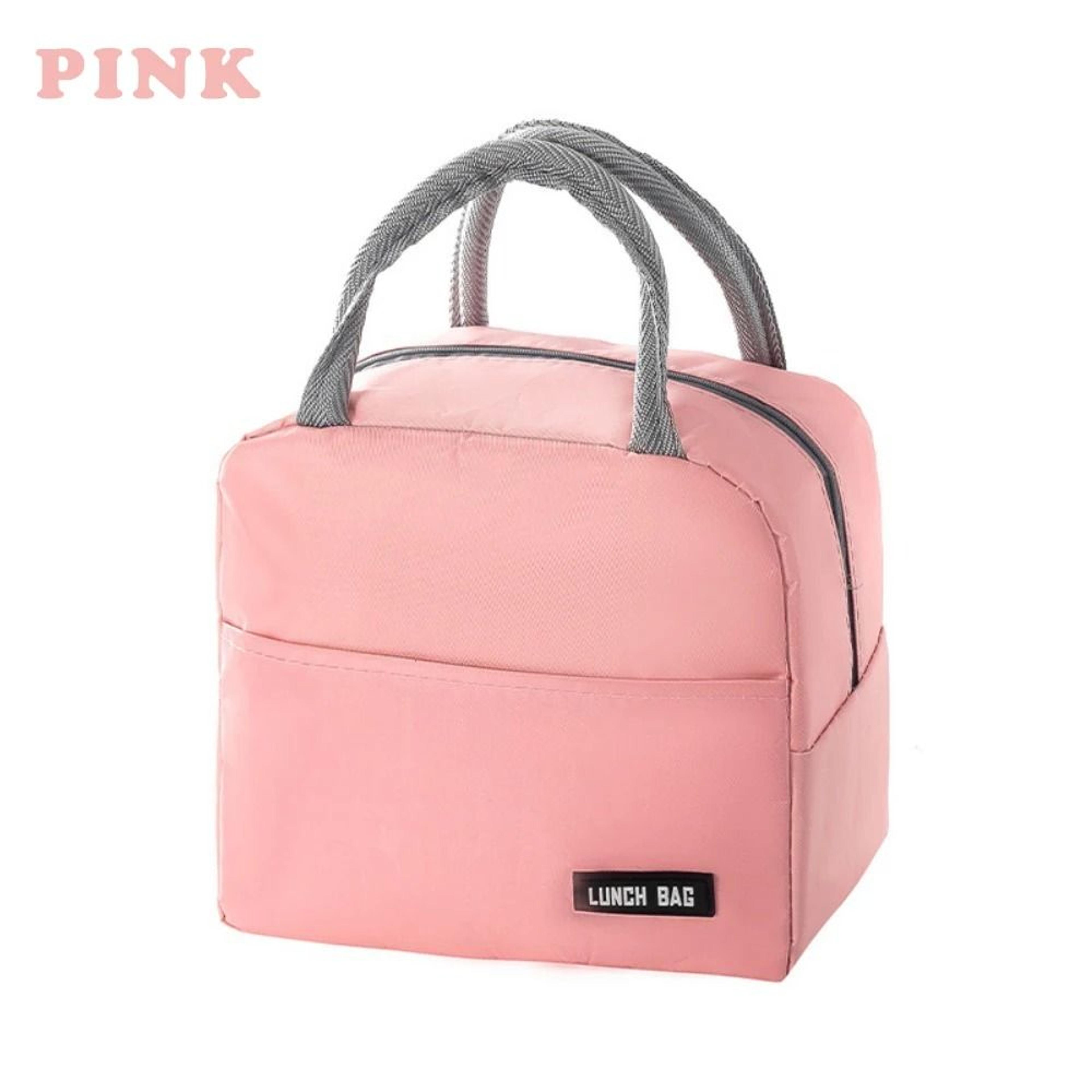 Solid Color Twill Bento Bag Portable Thermal Lunch Bag 11