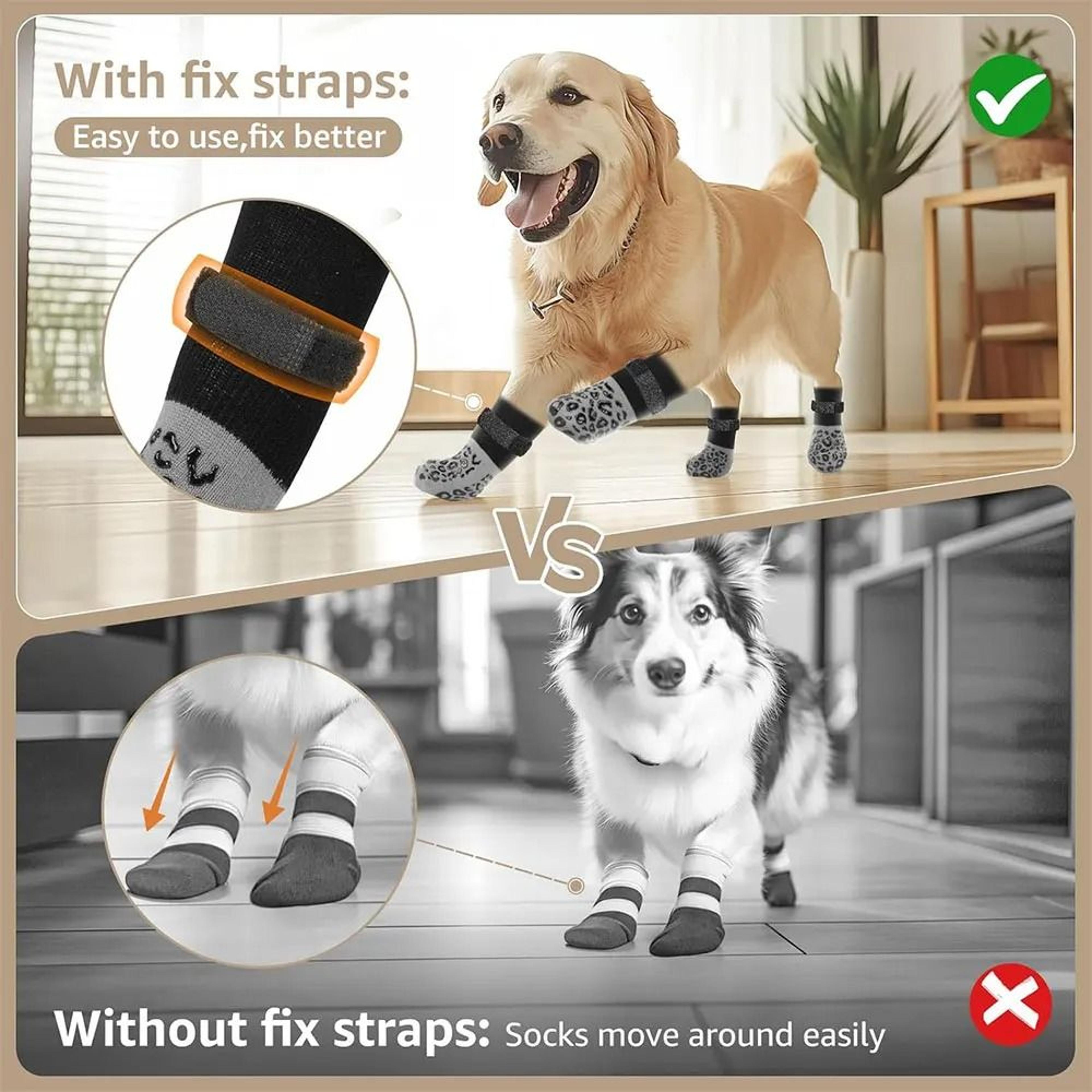 Four Pack Anti Slip Dog Socks For Paw Protection And Comfort 2