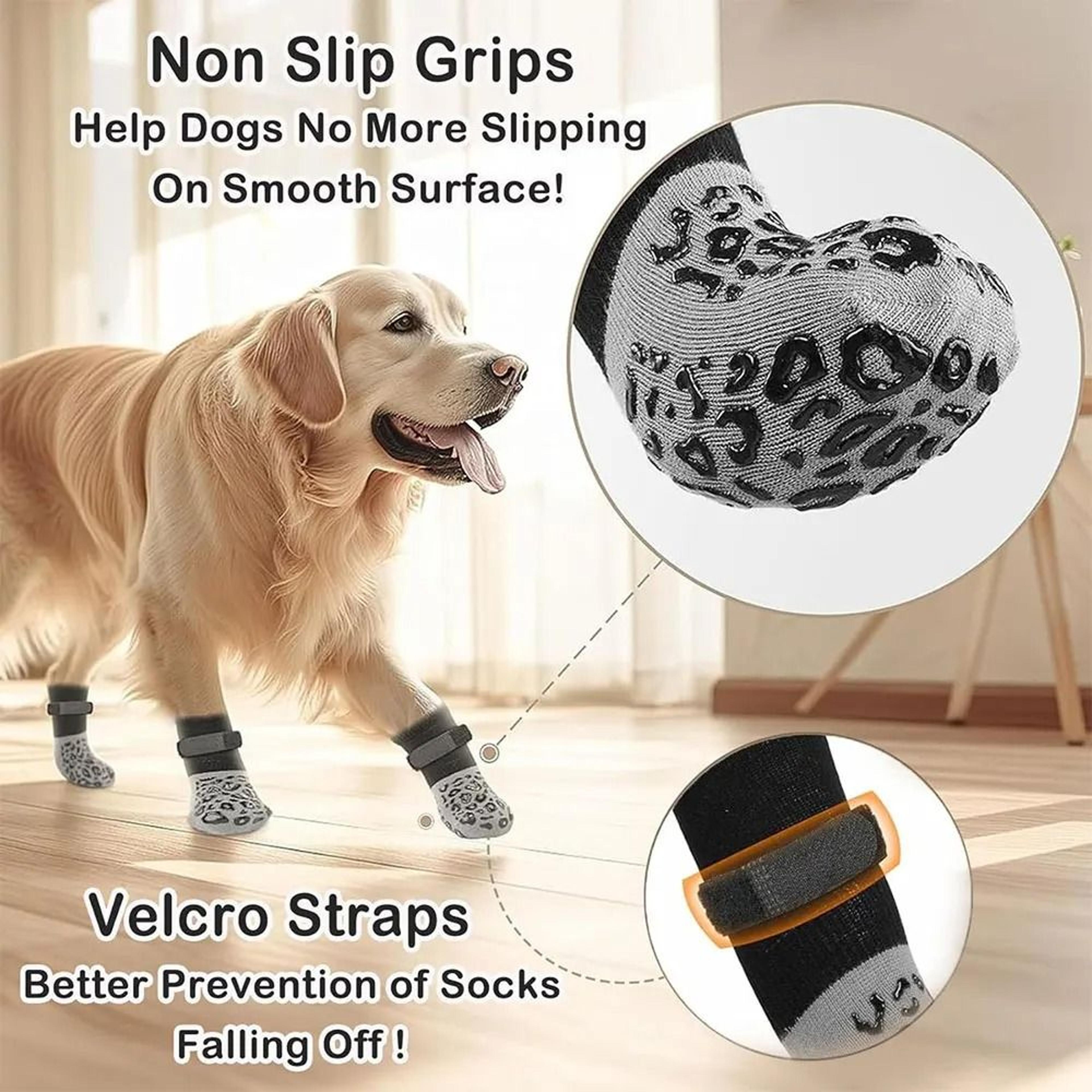 Four Pack Anti Slip Dog Socks For Paw Protection And Comfort 3