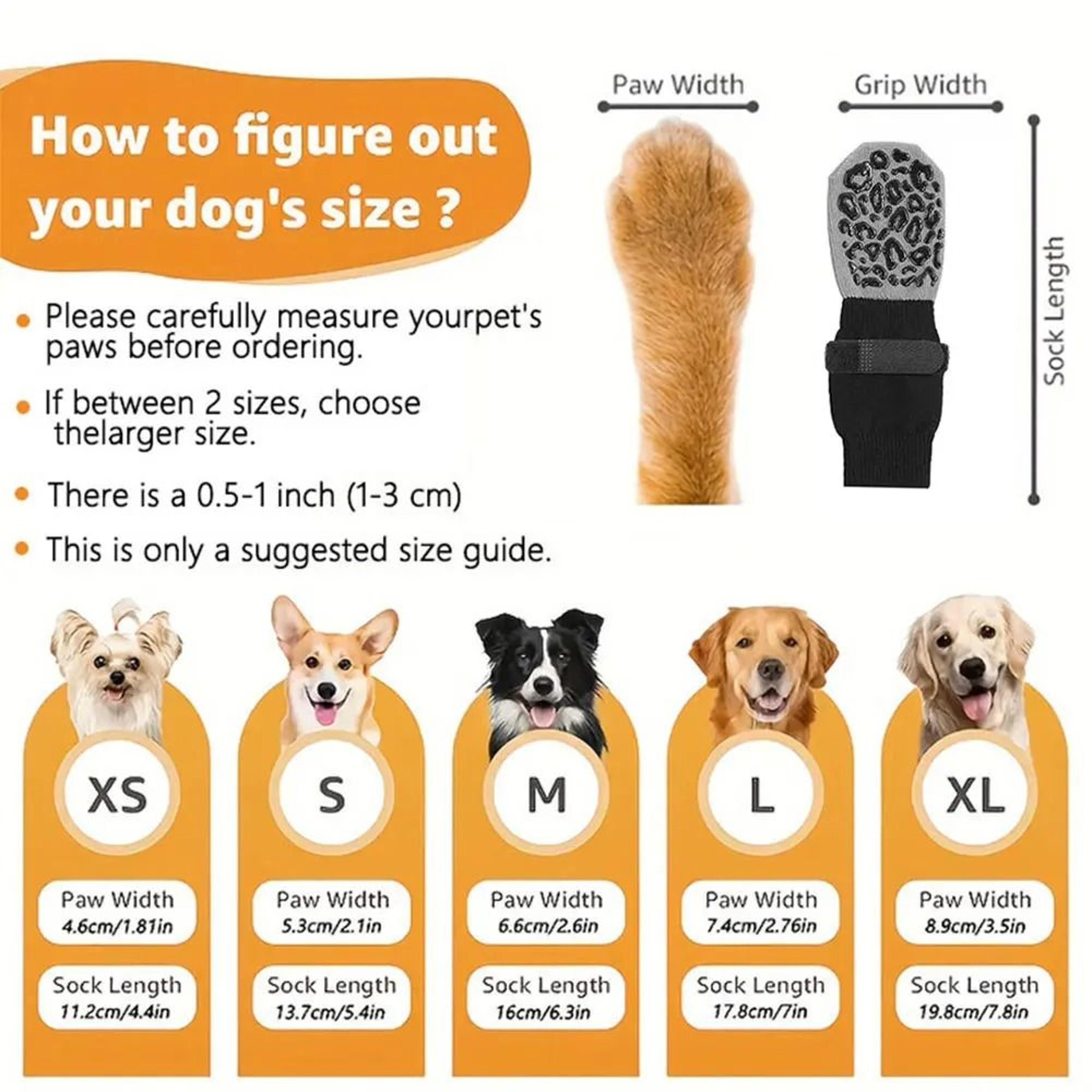 Four Pack Anti Slip Dog Socks For Paw Protection And Comfort 5