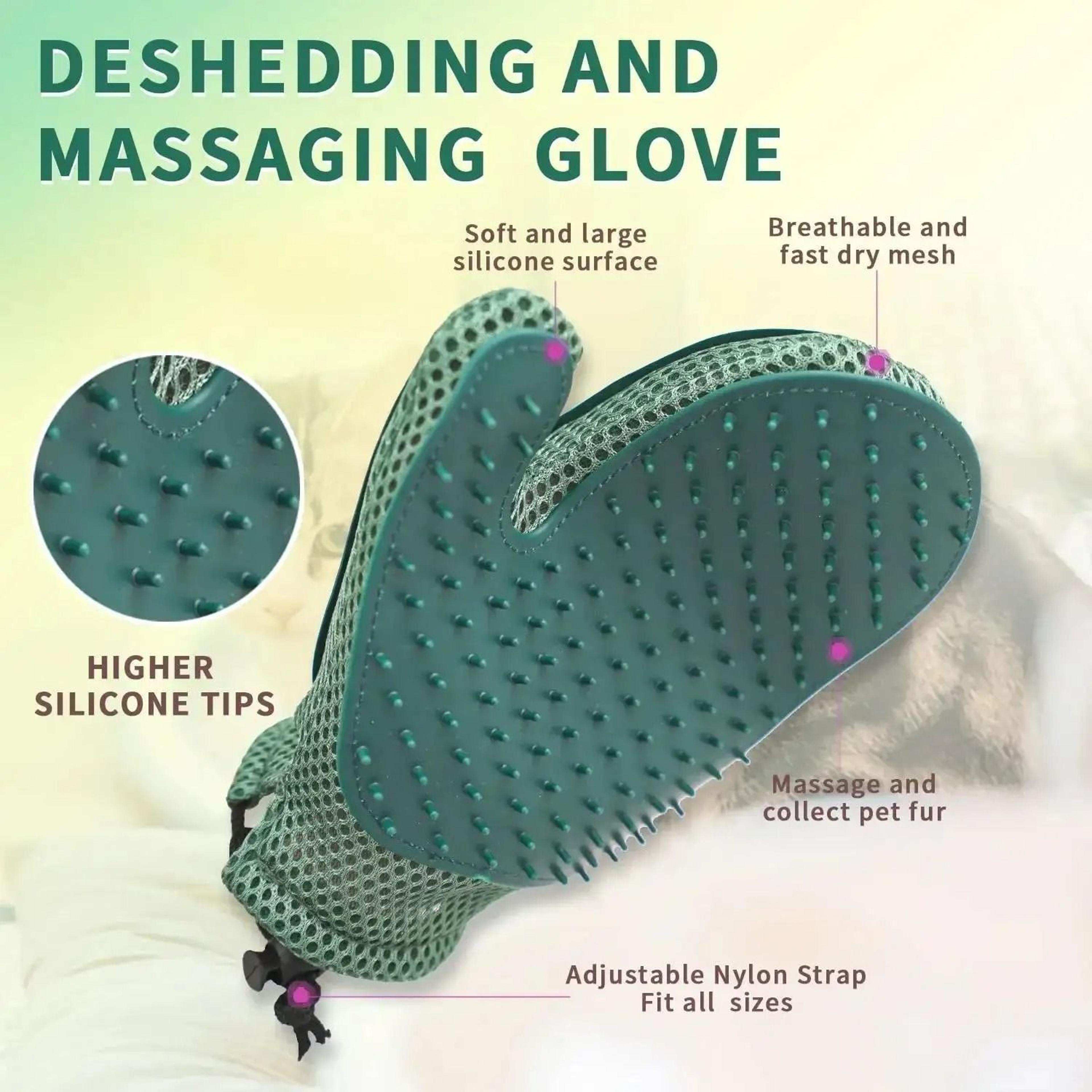 2 In 1 Pet Grooming And Hair Remover Glove For Cats And Dogs 2