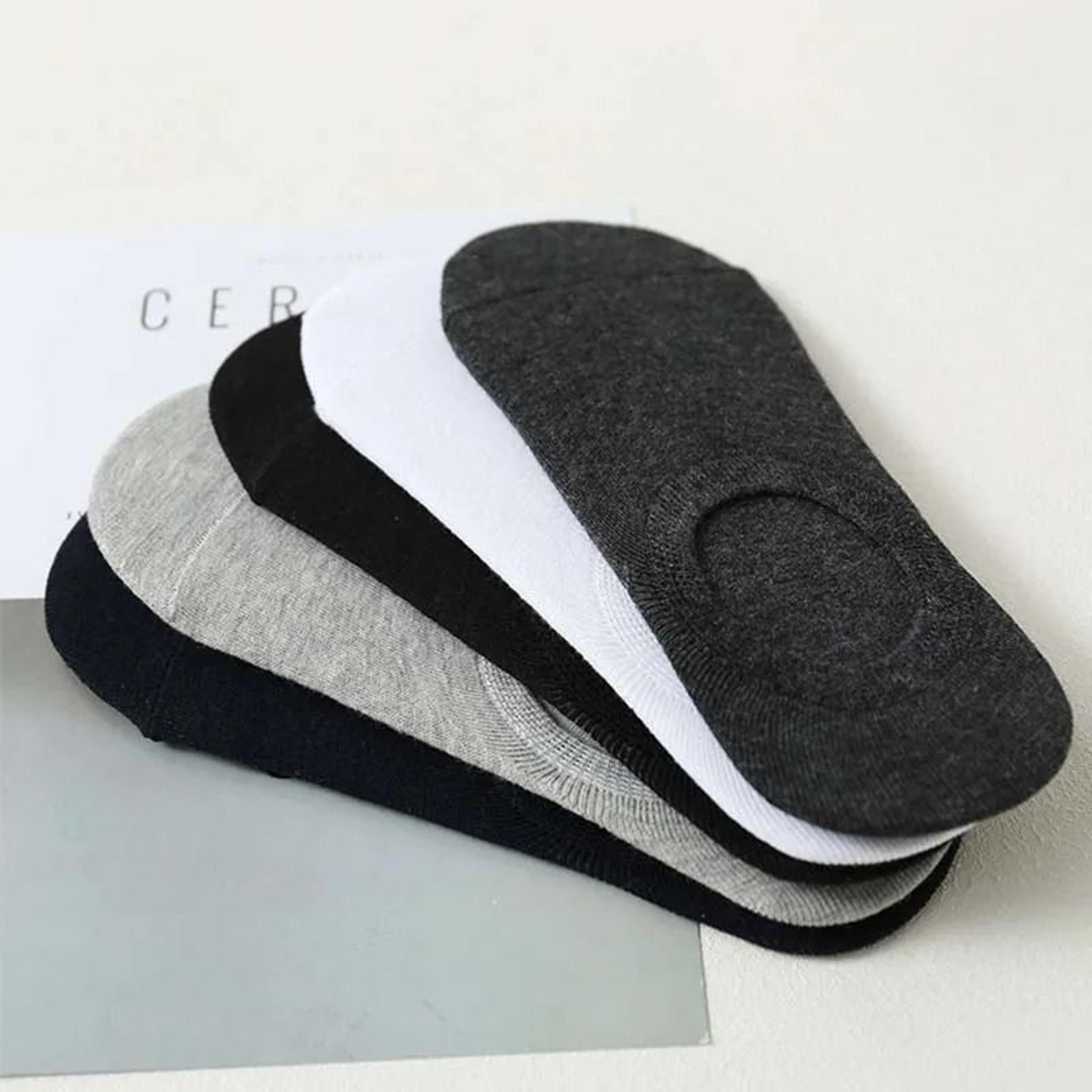 Mens Invisible Cotton Boat Socks 5 Pair Set 9