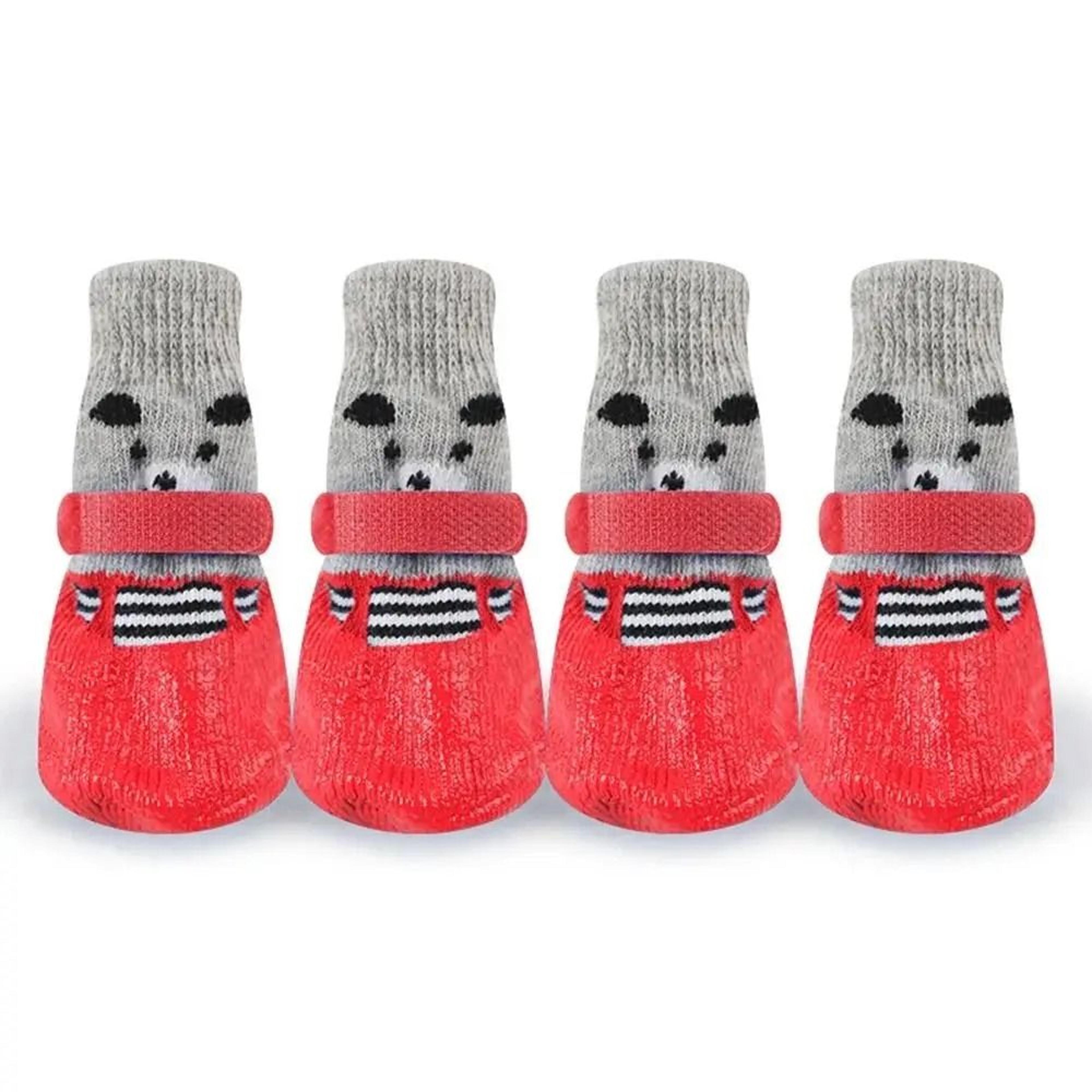 Waterproof Pet Socks With Non Slip Rubber Soles For Dogs And Cats 2