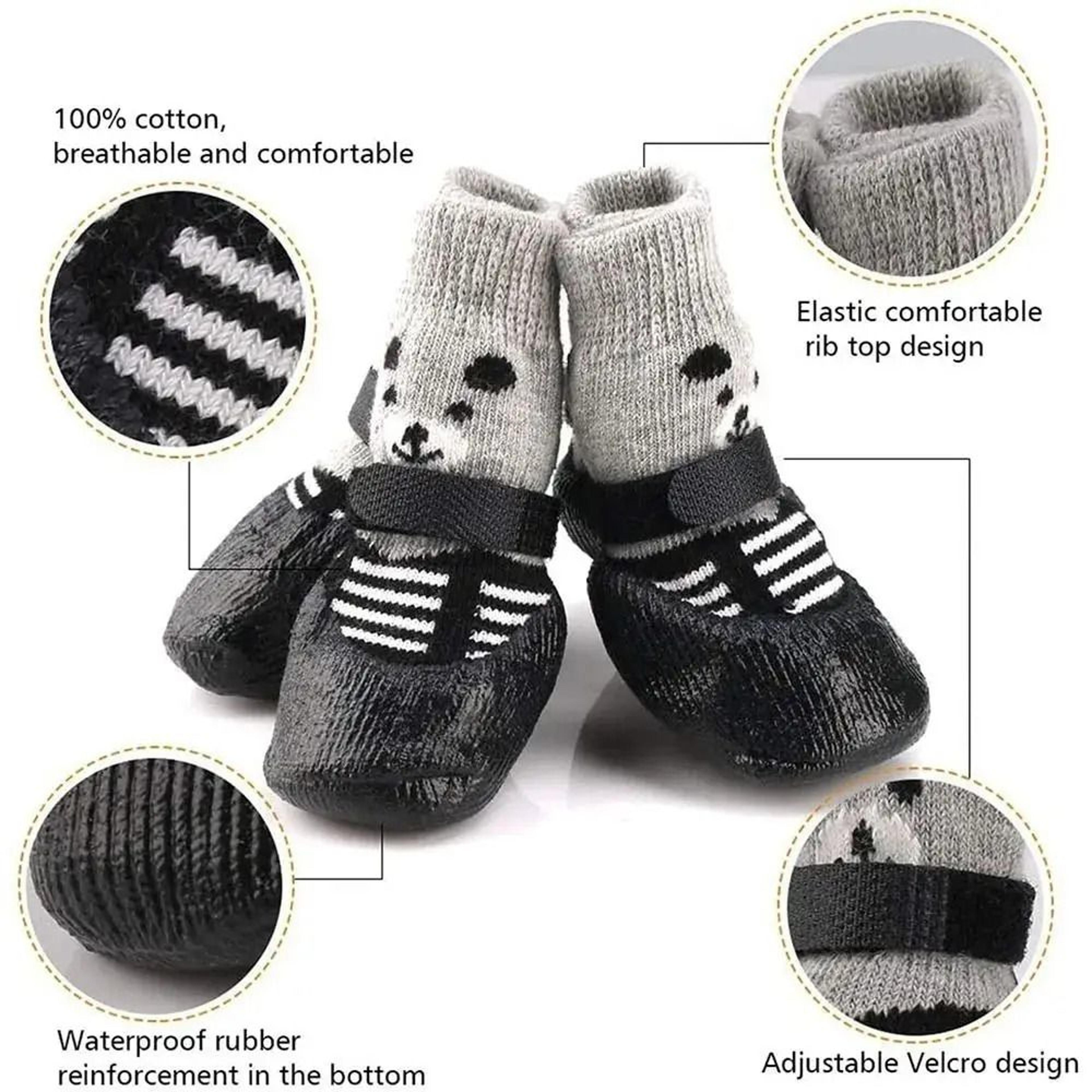Waterproof Pet Socks With Non Slip Rubber Soles For Dogs And Cats 3
