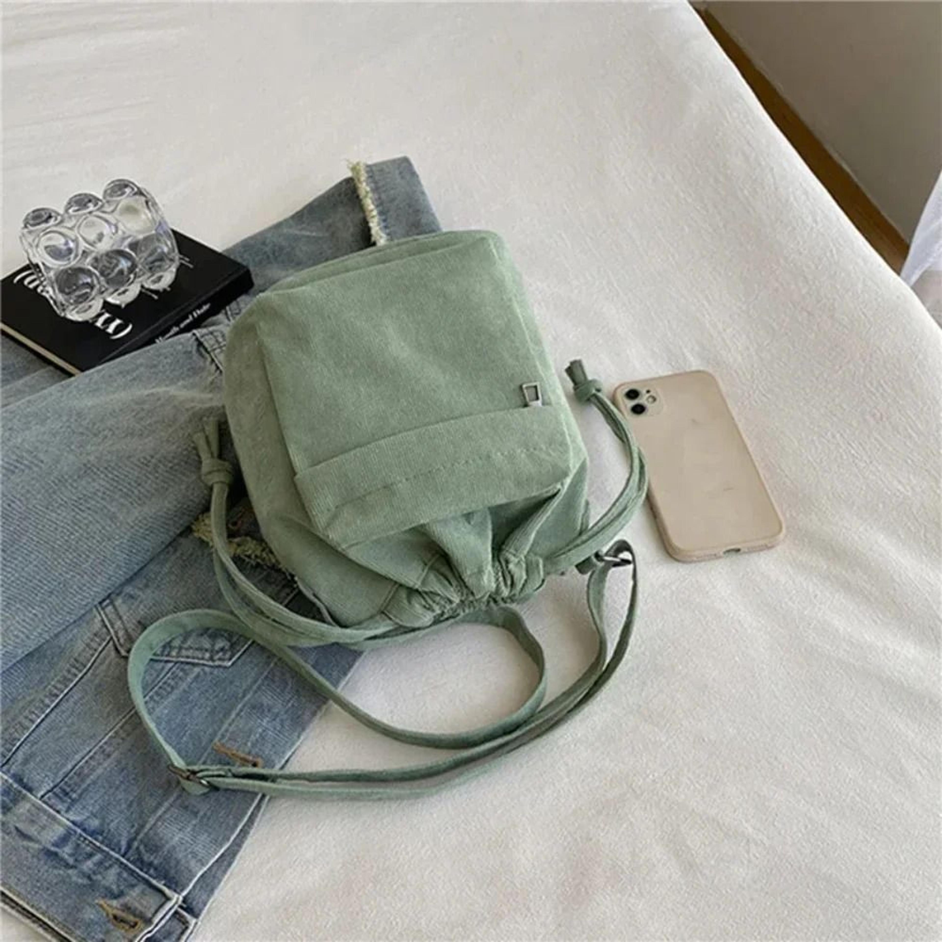 Womens Casual Drawstring Bucket Shoulder Bag 2