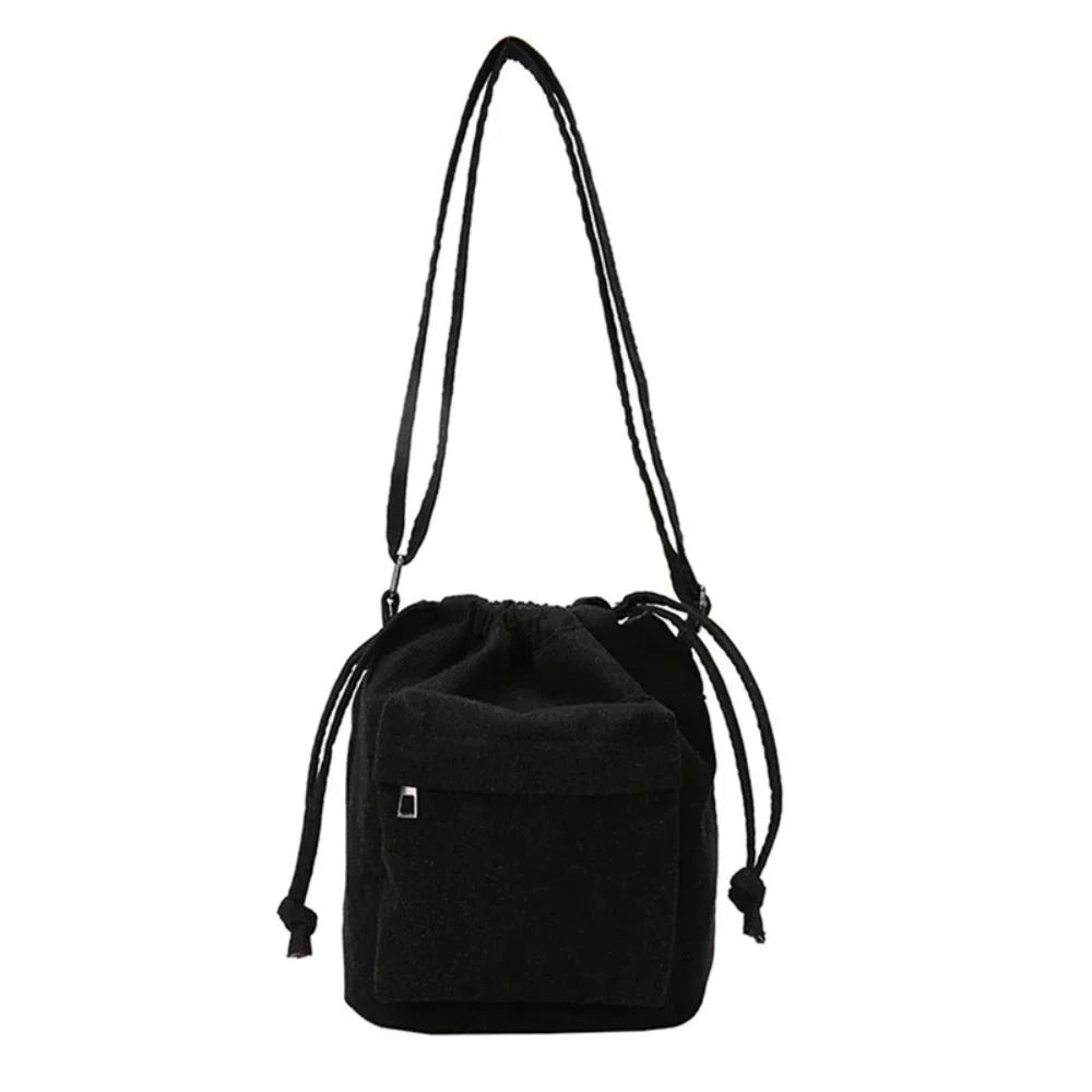 Womens Casual Drawstring Bucket Shoulder Bag 7