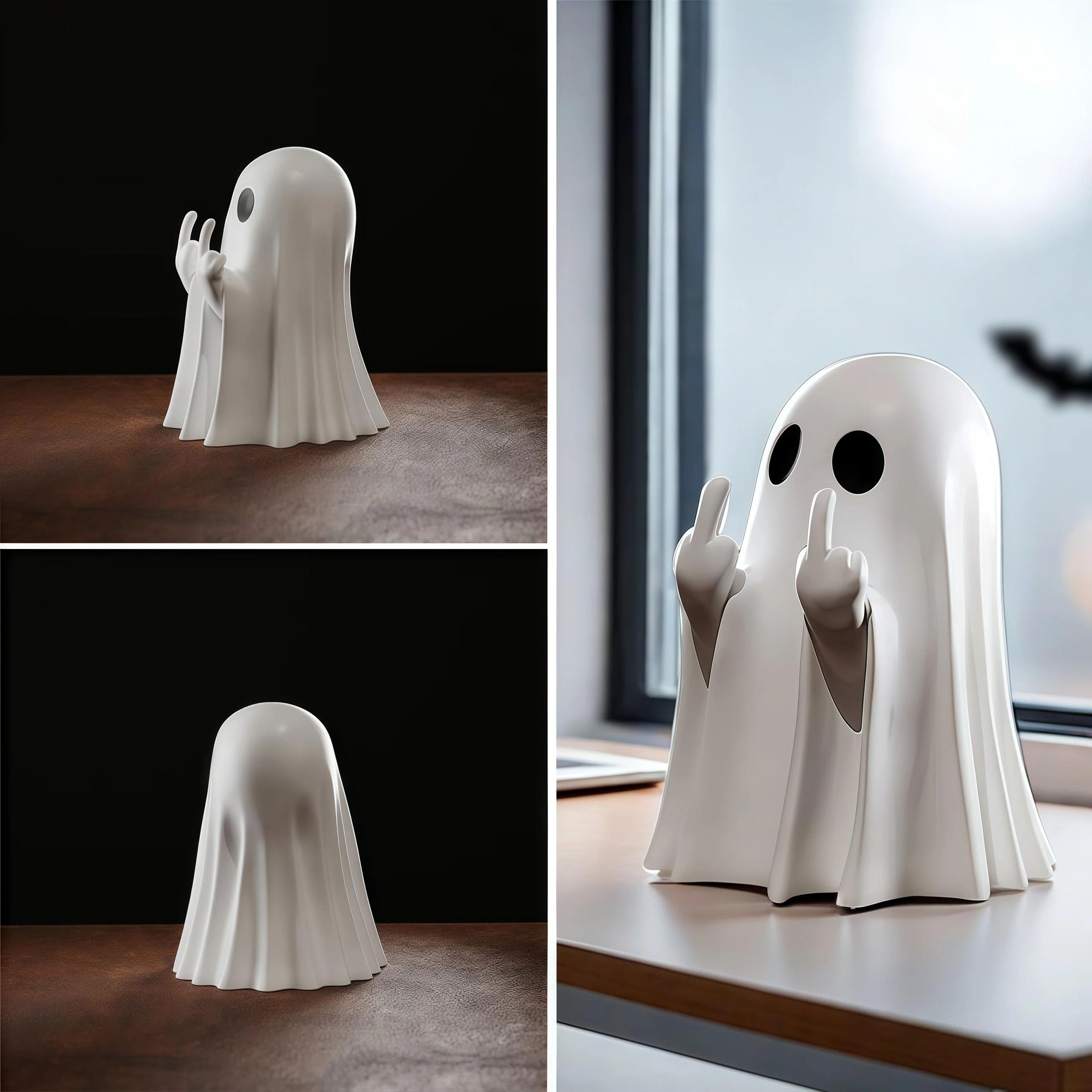 Cute Ghost Statue Home Decor 5
