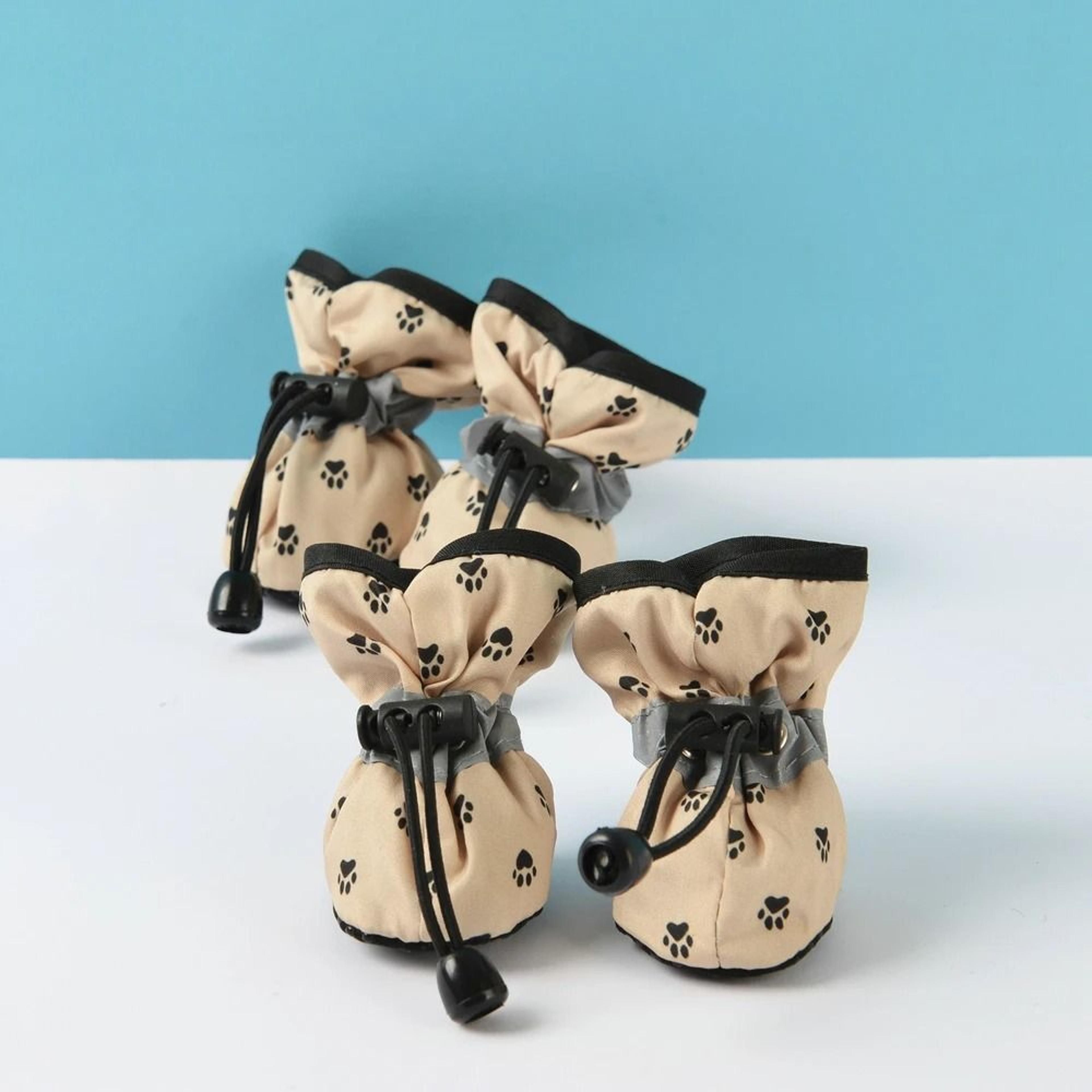 Adjustable Anti Slip Pet Dog Shoes Four Piece Set 7