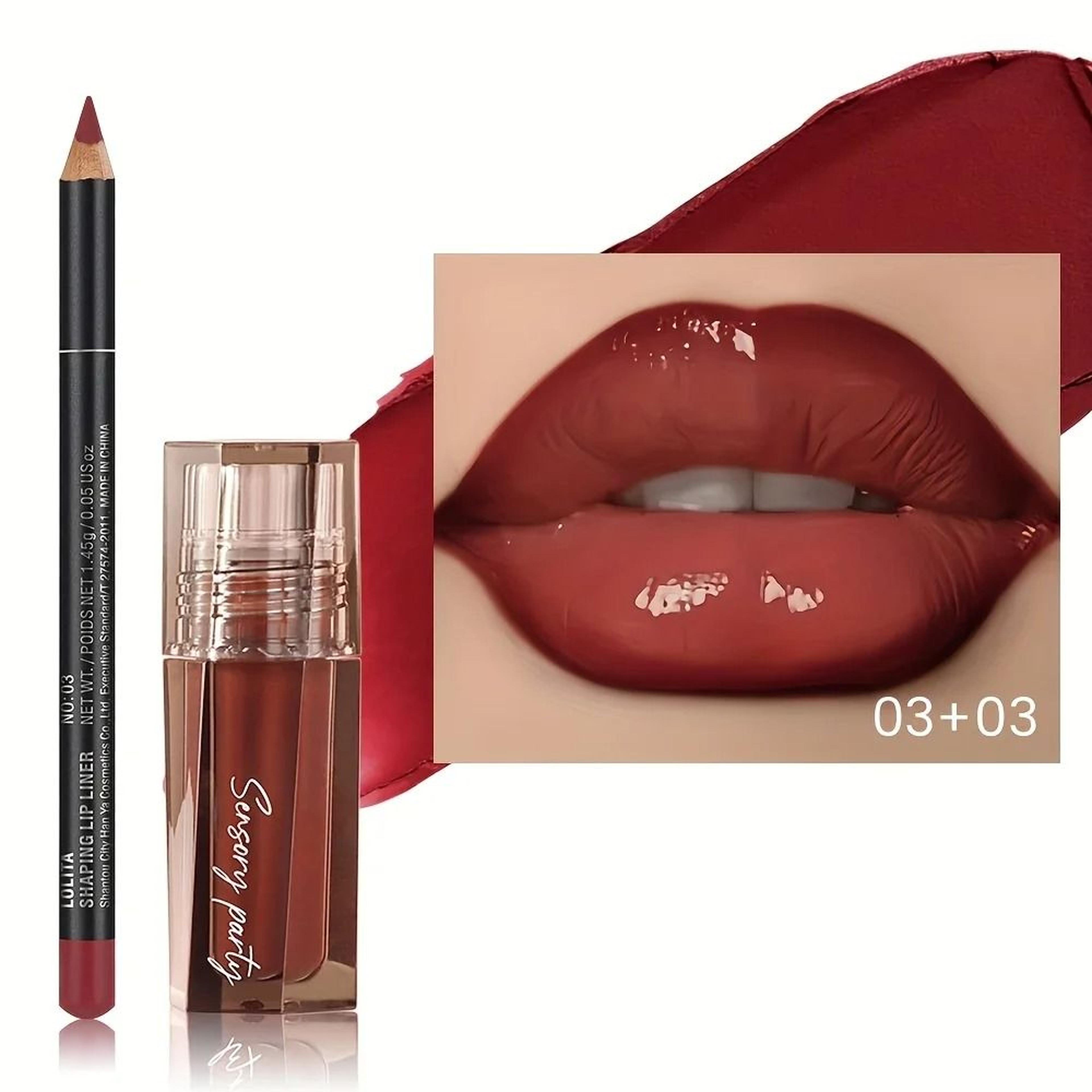 Radiant Hydrating Lip Gloss And Lip Liner Set 3